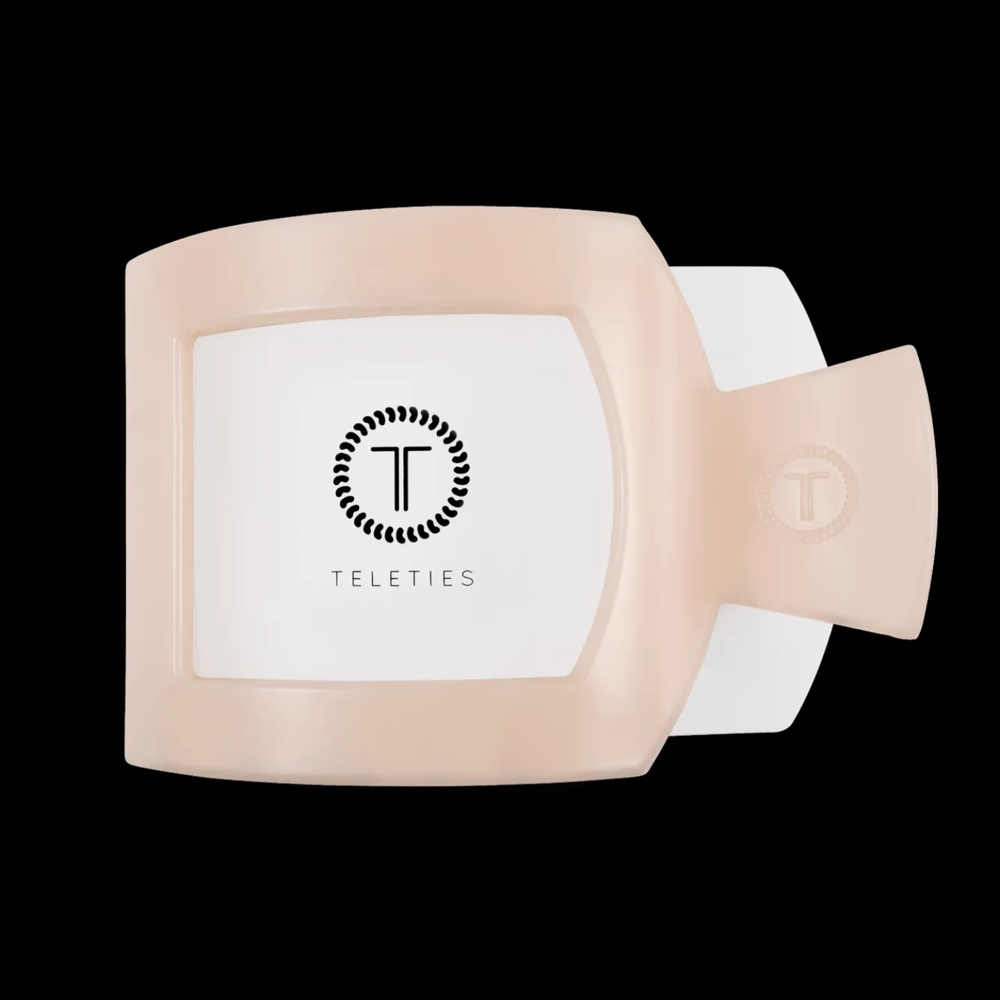 Almond Beige Large Flat Square Hair Clip