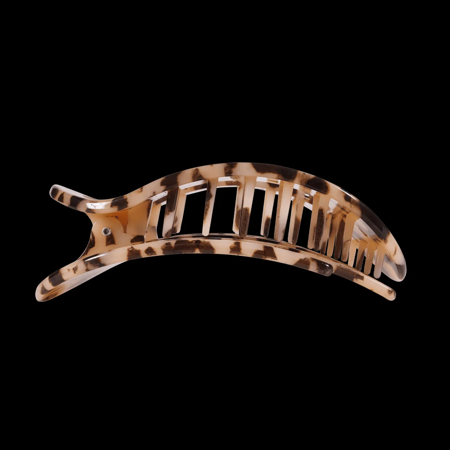 Blonde Tortoise Large Flat Round Hair Clip