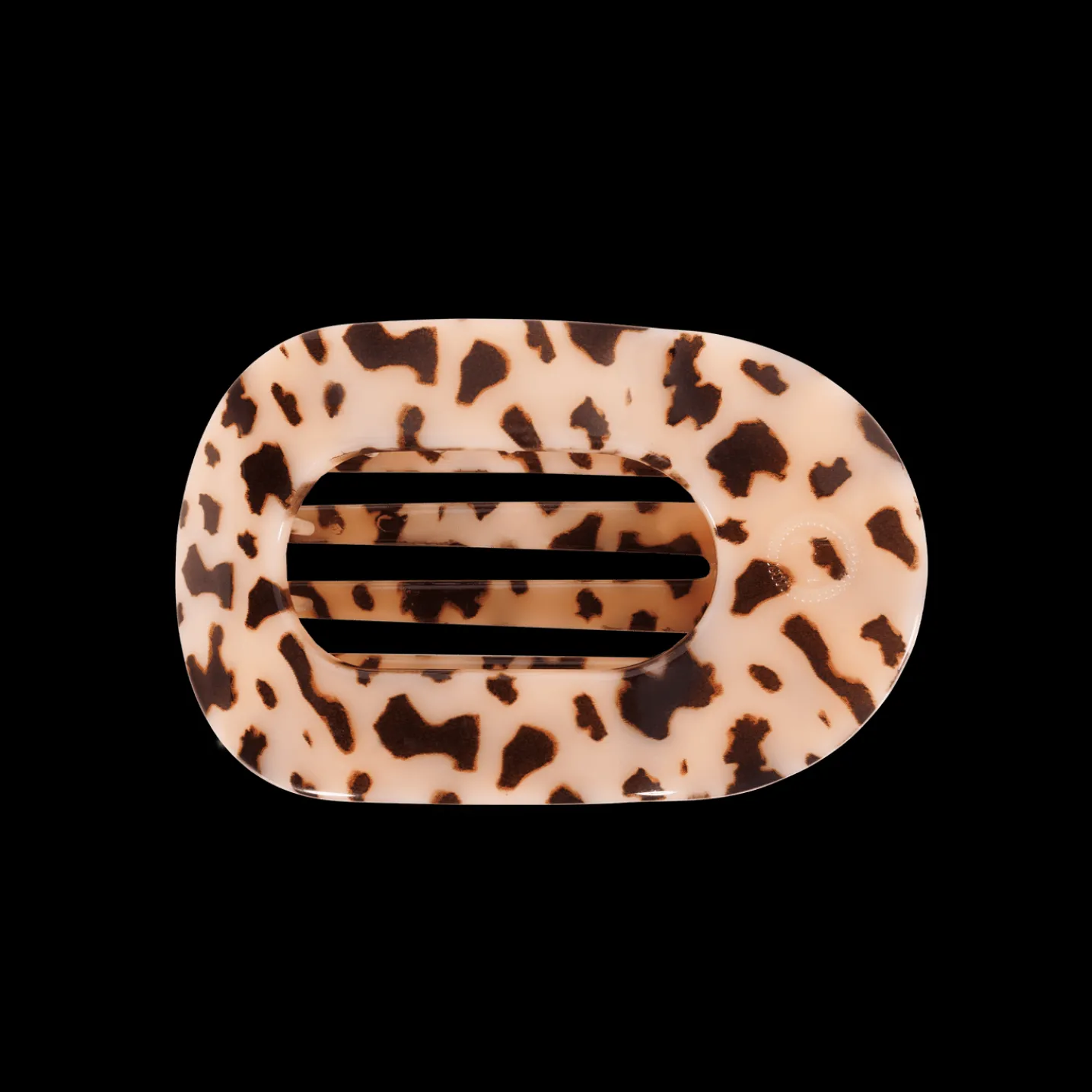 Blonde Tortoise Medium Flat Round Hair Clip