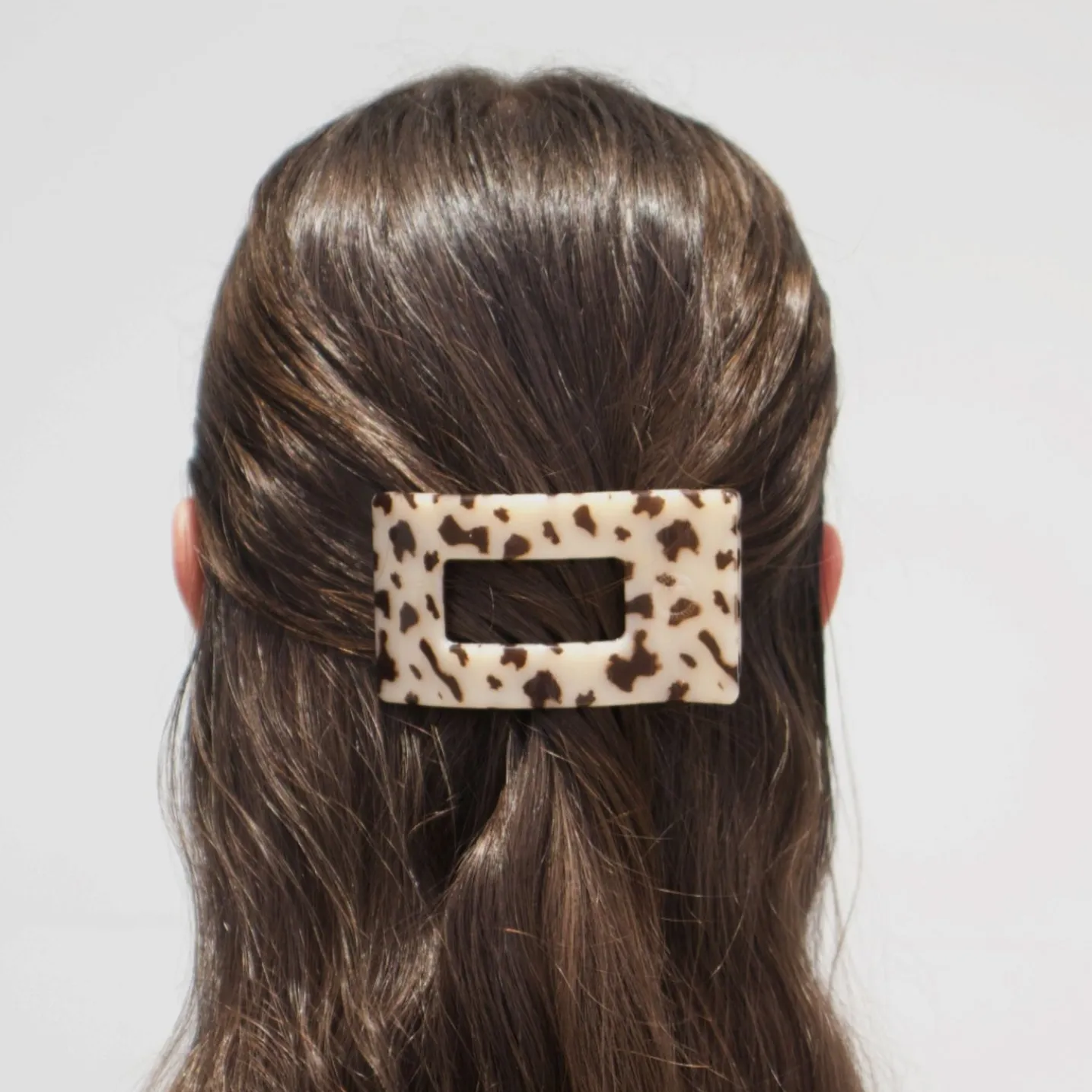 Blonde Tortoise Small Flat Rectangle Hair Clip