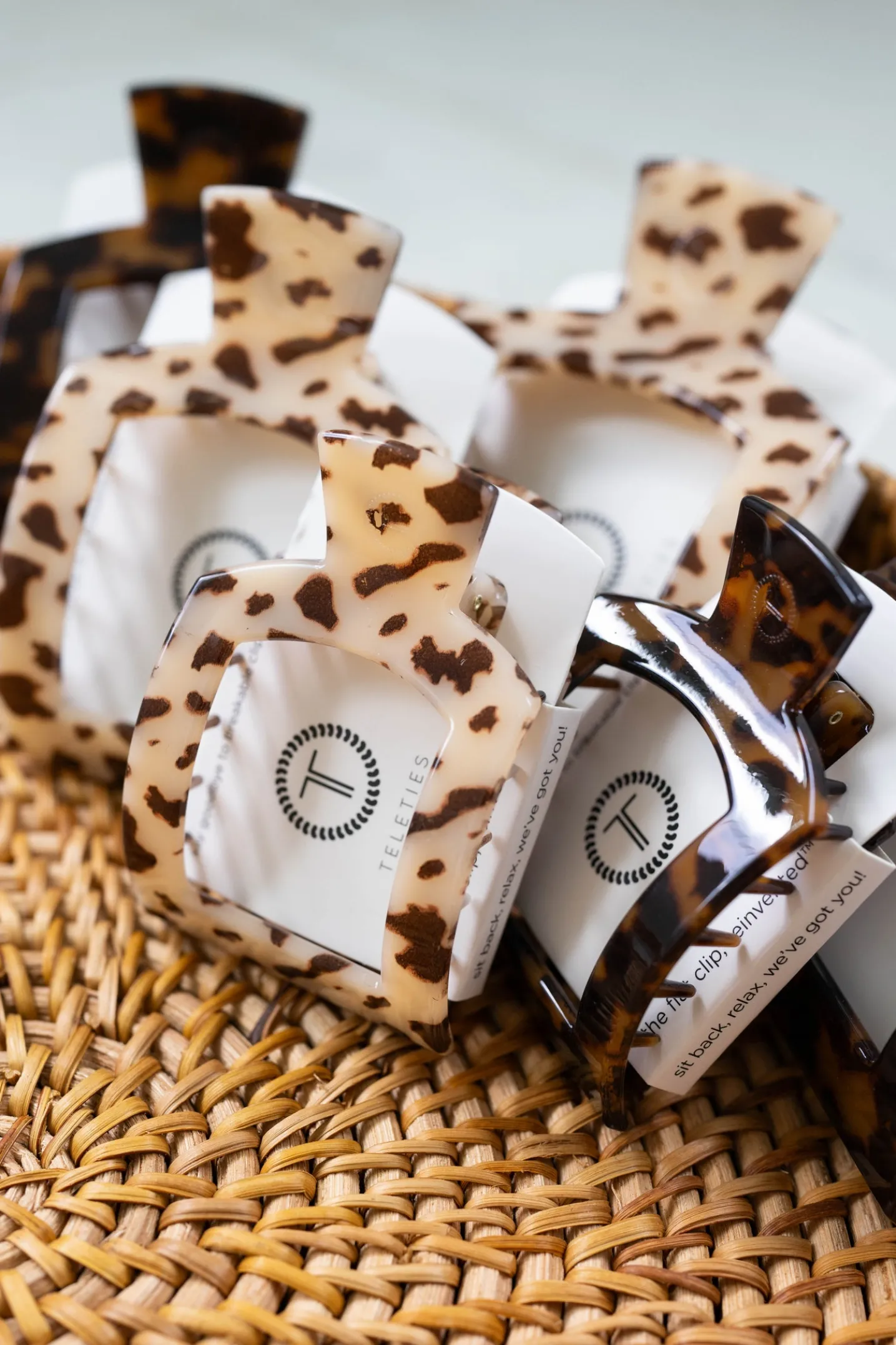 Blonde Tortoise Small Flat Square Hair Clip