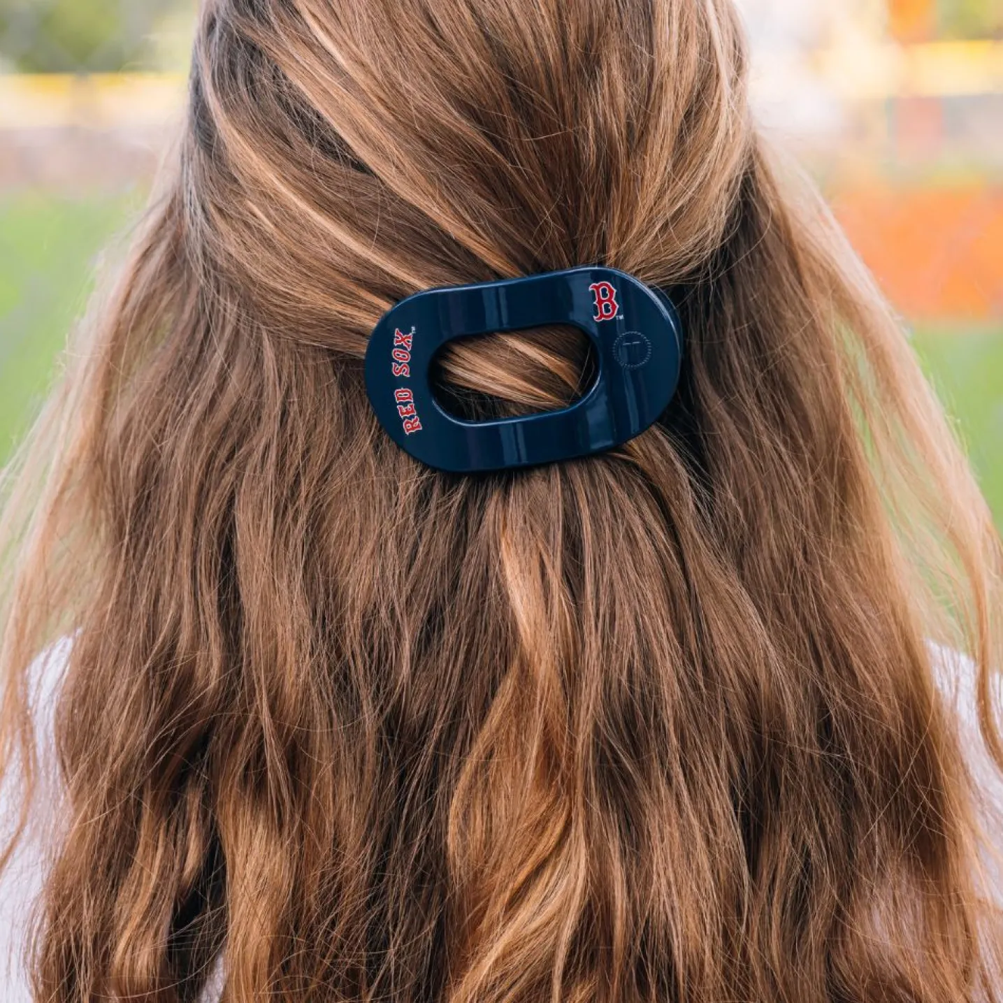Boston Red Sox Small Flat Round Hair Clip