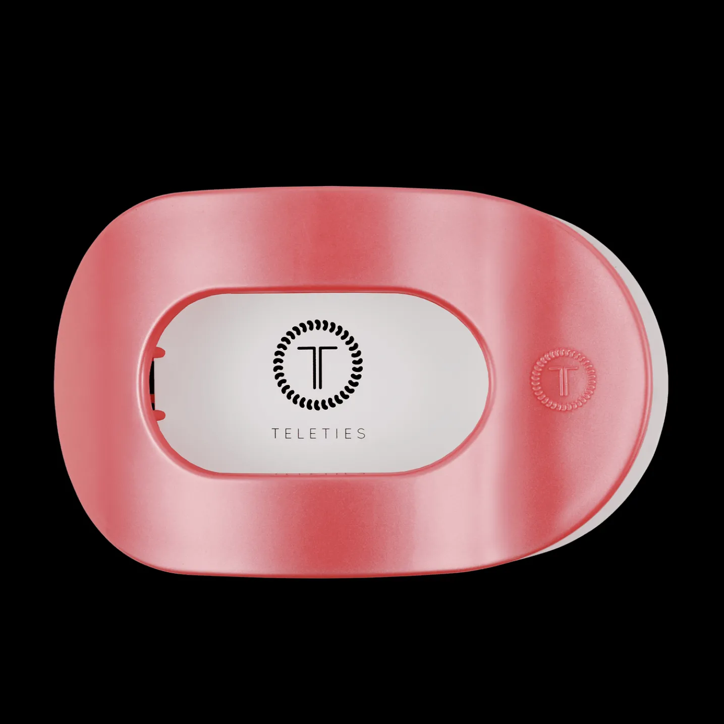 Calming Coral Large Flat Round Hair Clip