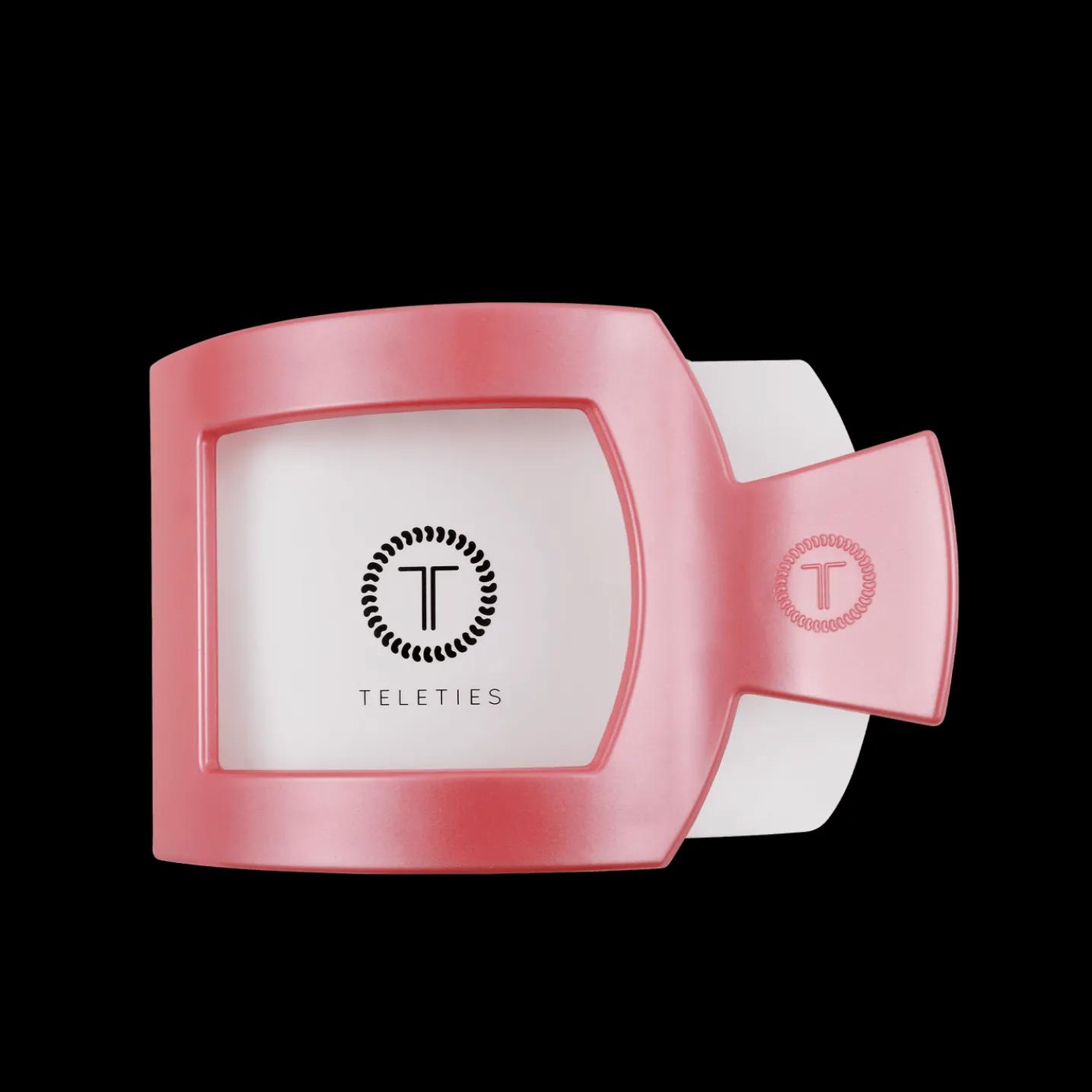 Calming Coral Large Flat Square Hair Clip