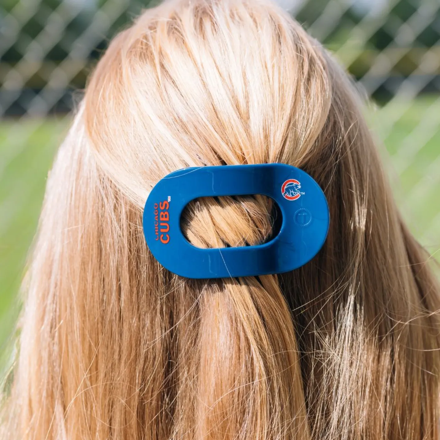 Chicago Cubs Medium Flat Round Hair Clip