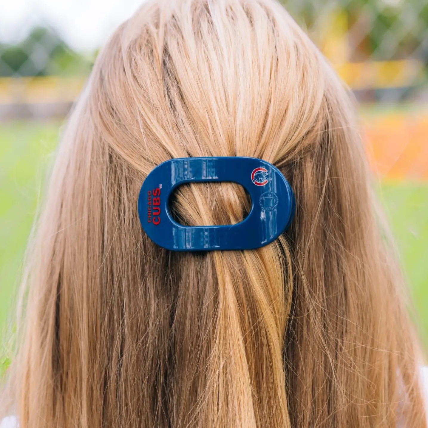 Chicago Cubs Small Flat Round Hair Clip
