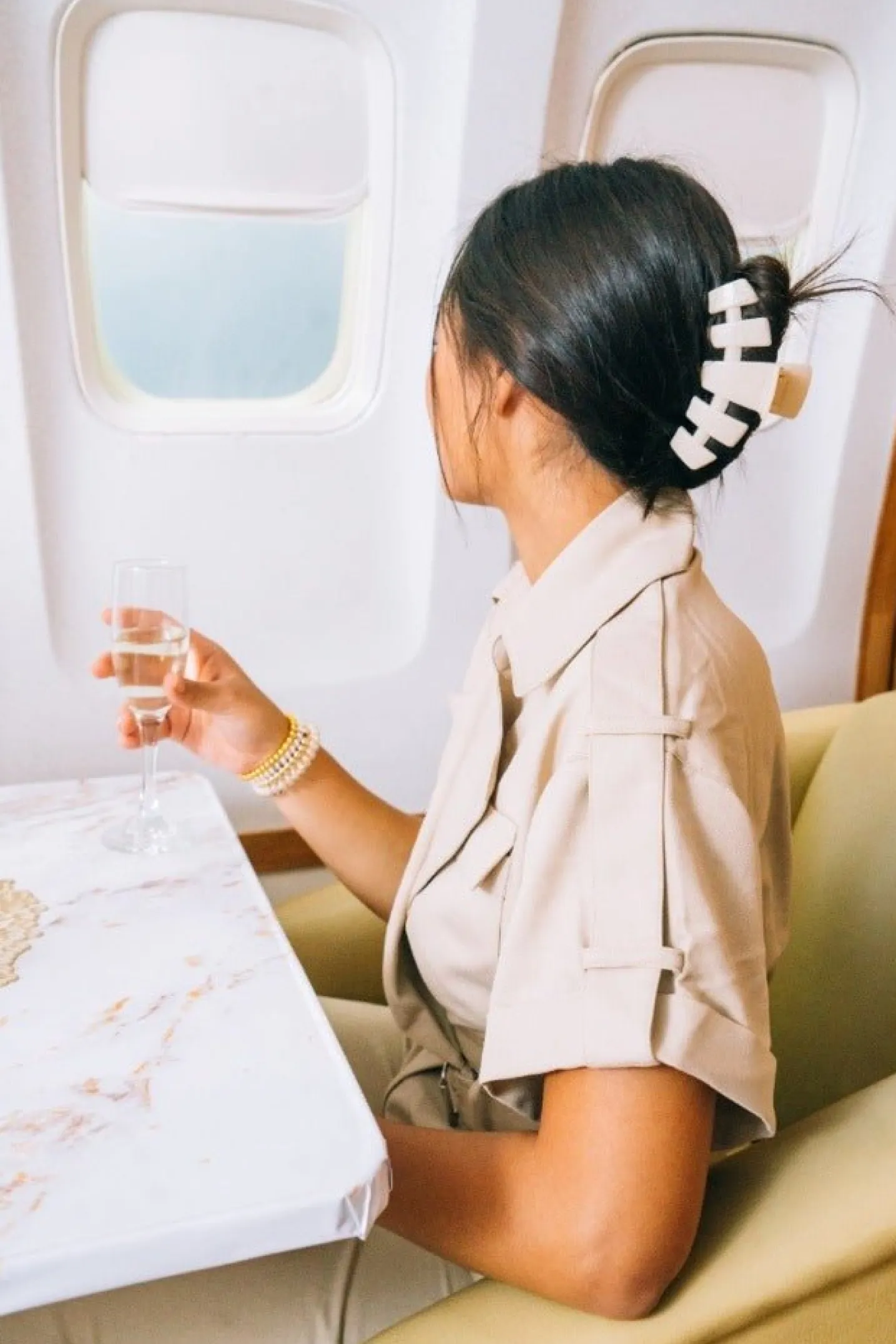 Classic Almond Beige Large Claw Hair Clip