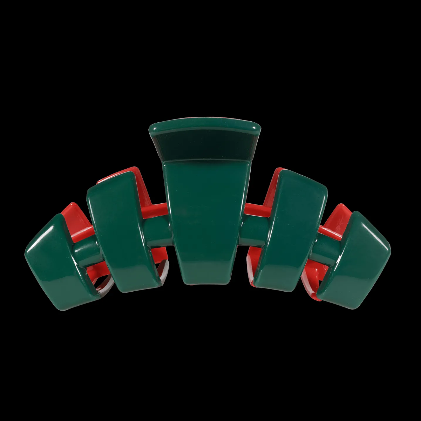 Classic Red And Green Large Claw Hair Clip