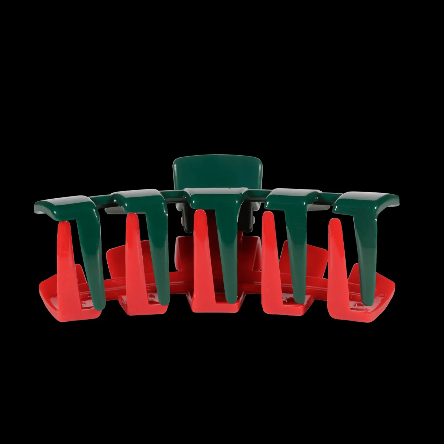 Classic Red And Green Large Claw Hair Clip