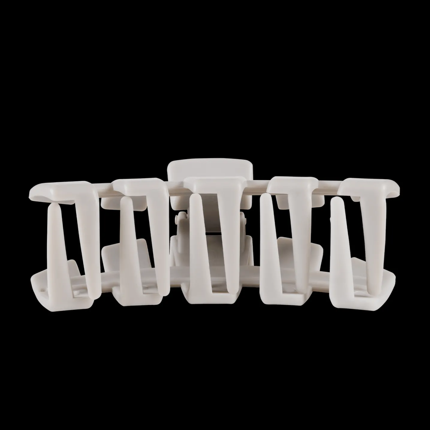 Classic Silver Flames Large Claw Hair Clip