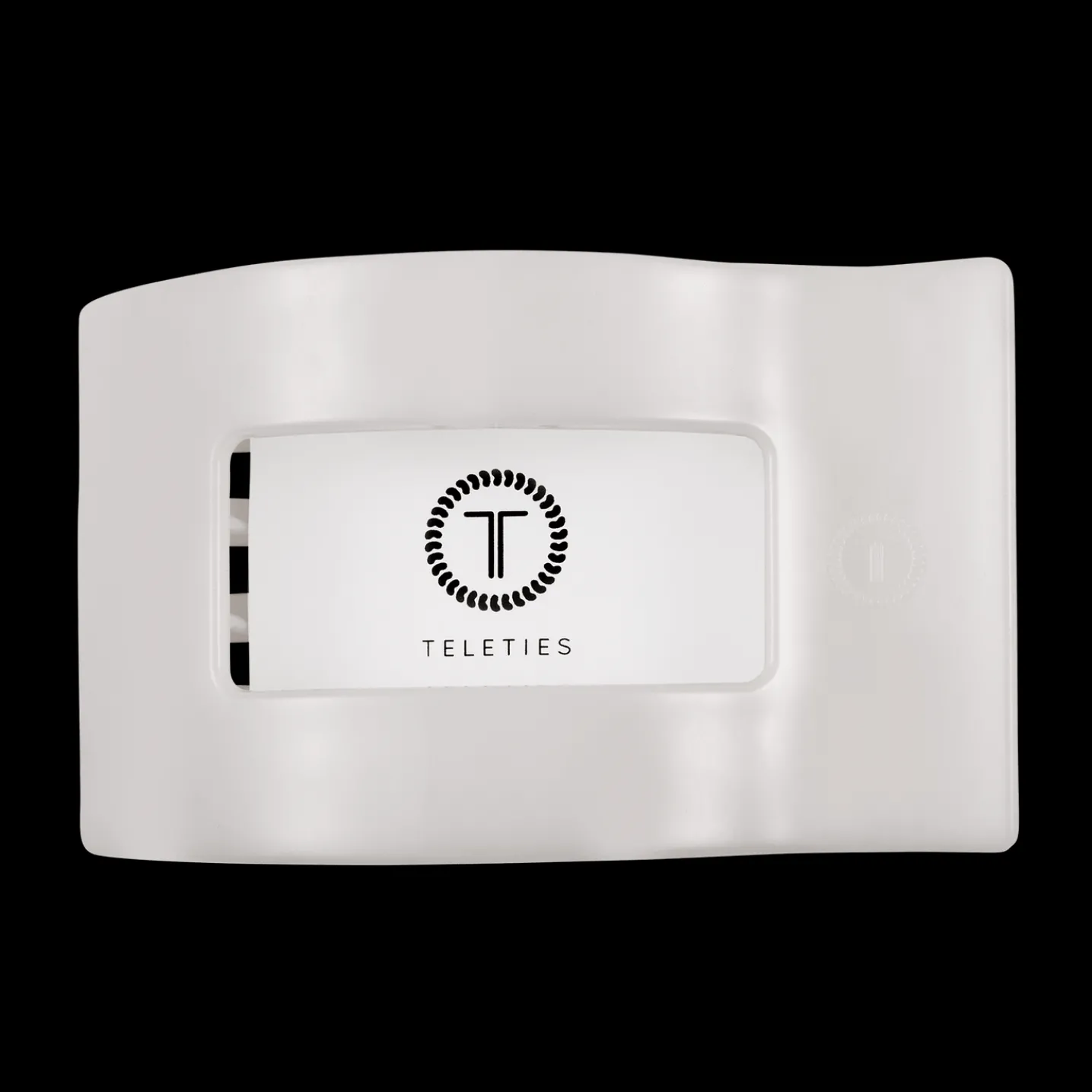 Coconut White Large Flat Rectangle Hair Clip