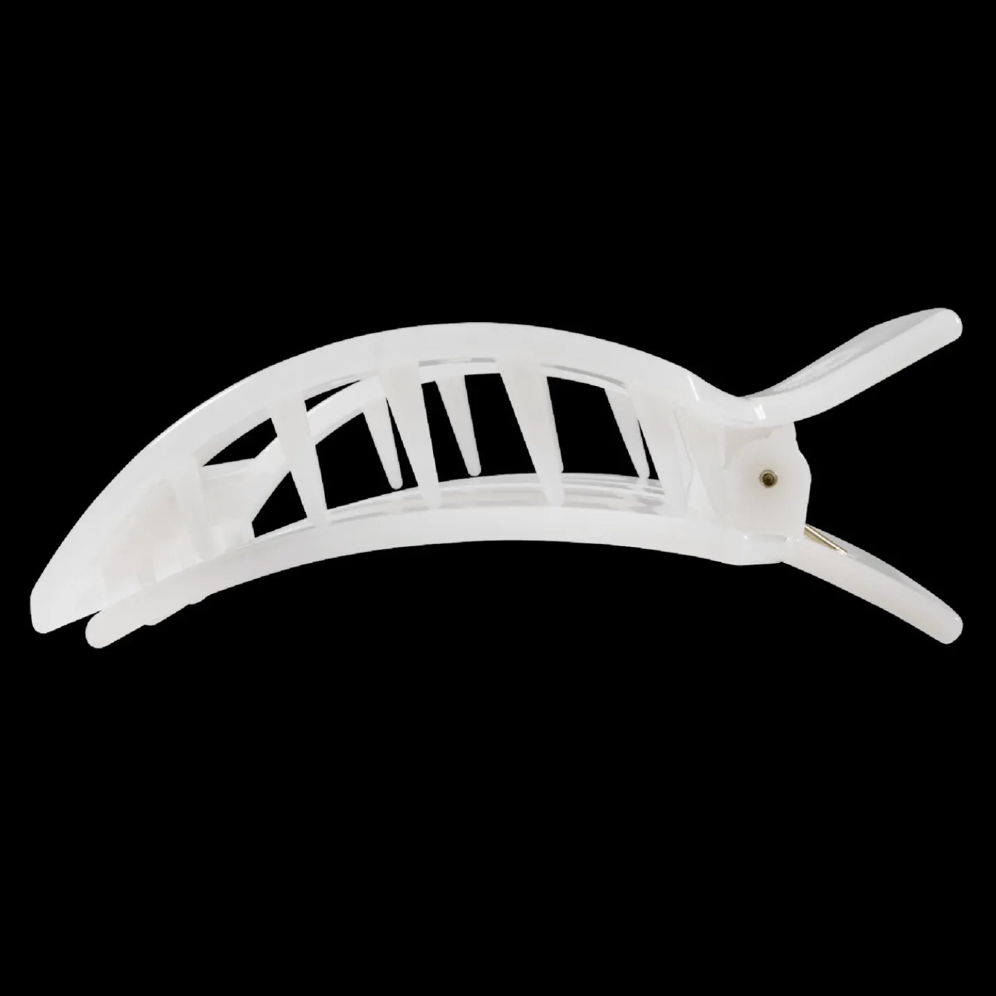 Coconut White Large Flat Square Hair Clip