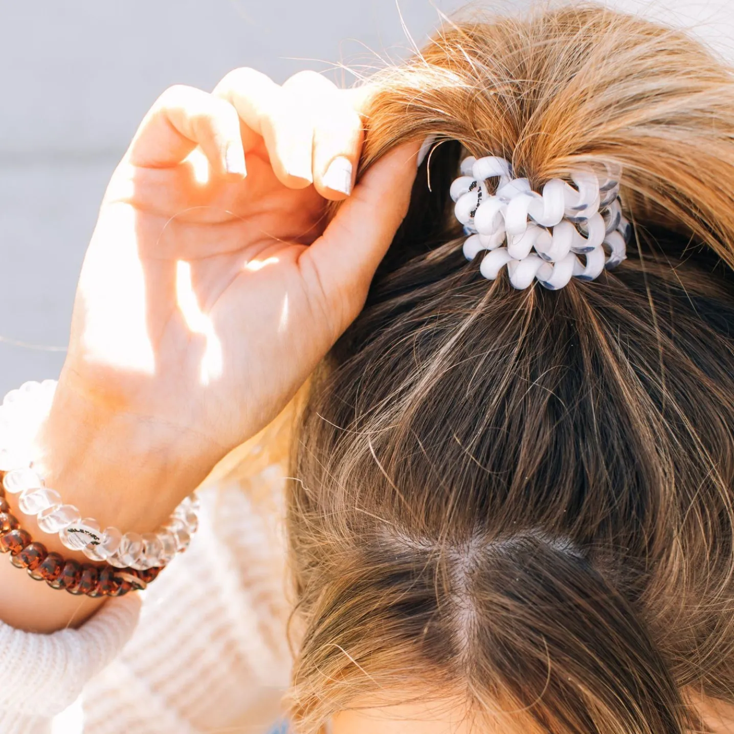 Coconut White Large Hair Ties