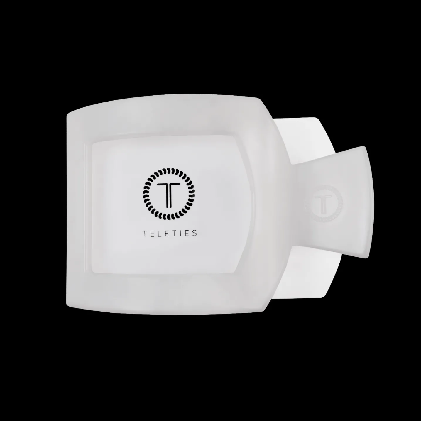 Coconut White Medium Flat Square Hair Clip