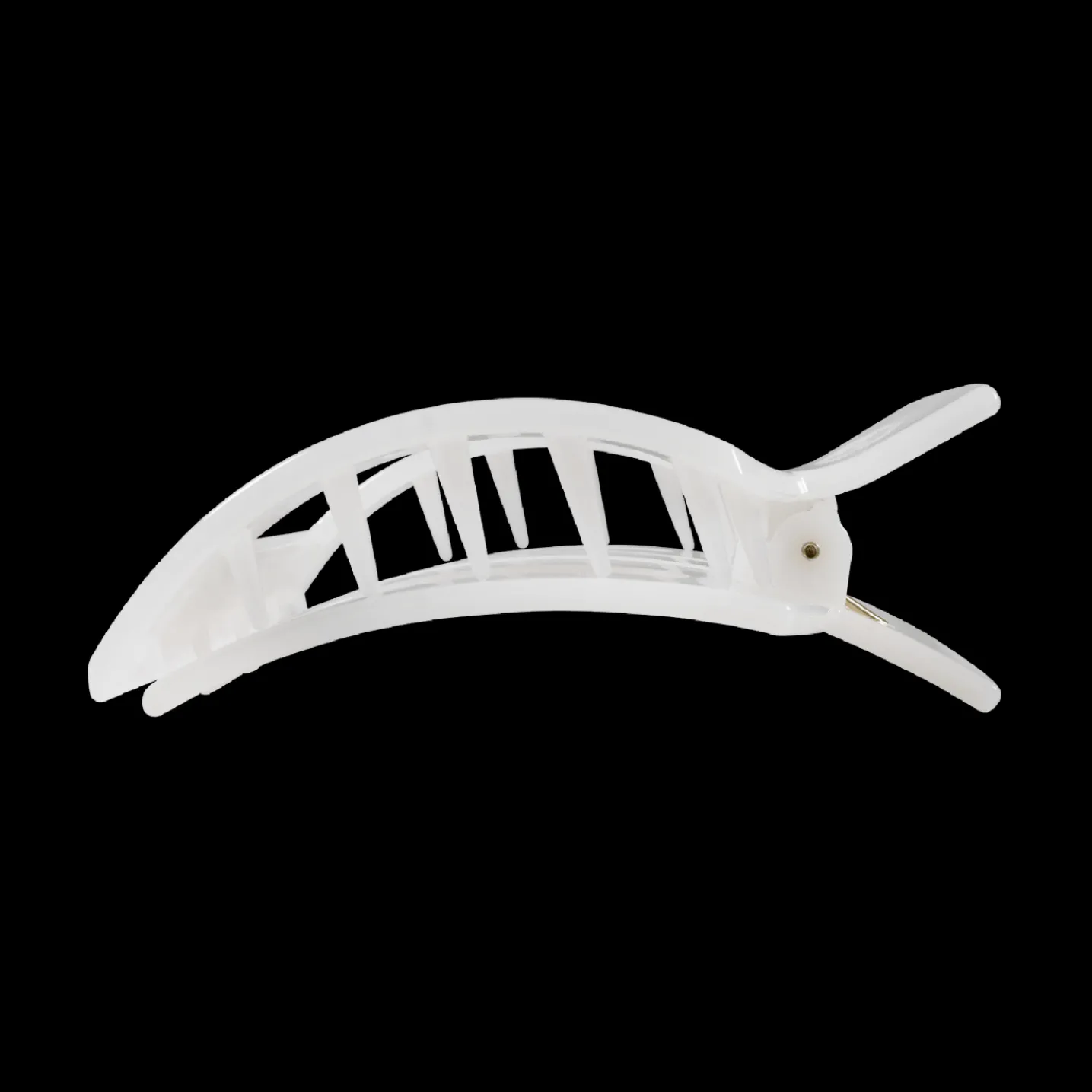 Coconut White Medium Flat Square Hair Clip