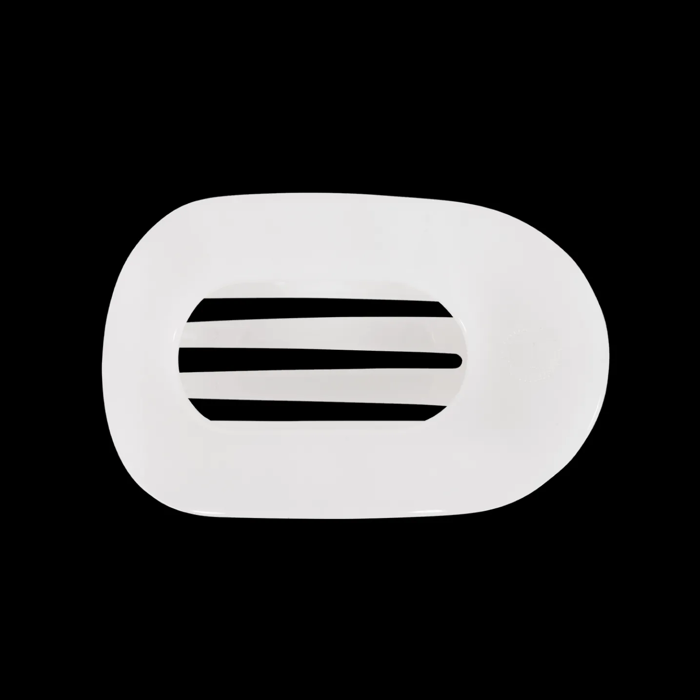 Coconut White Medium Flat Round Hair Clip