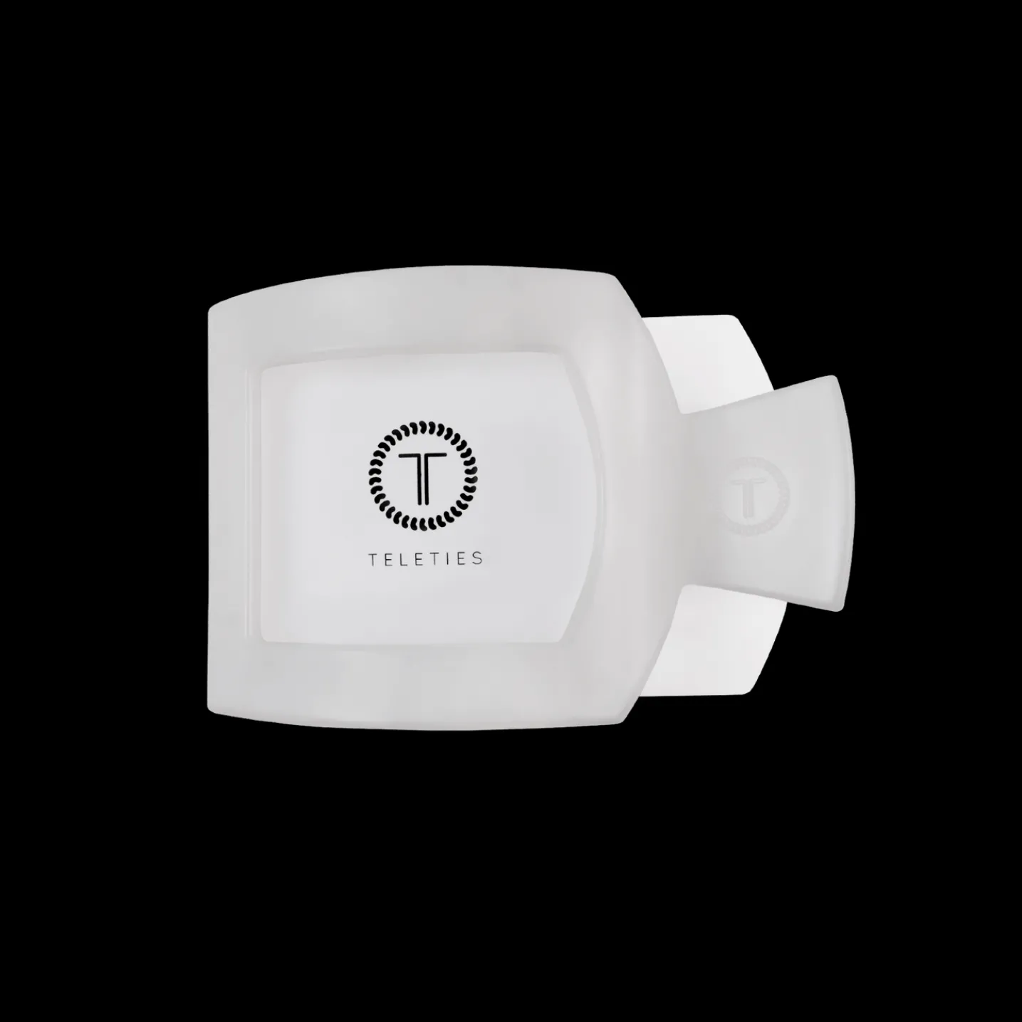 Coconut White Small Flat Square Hair Clip