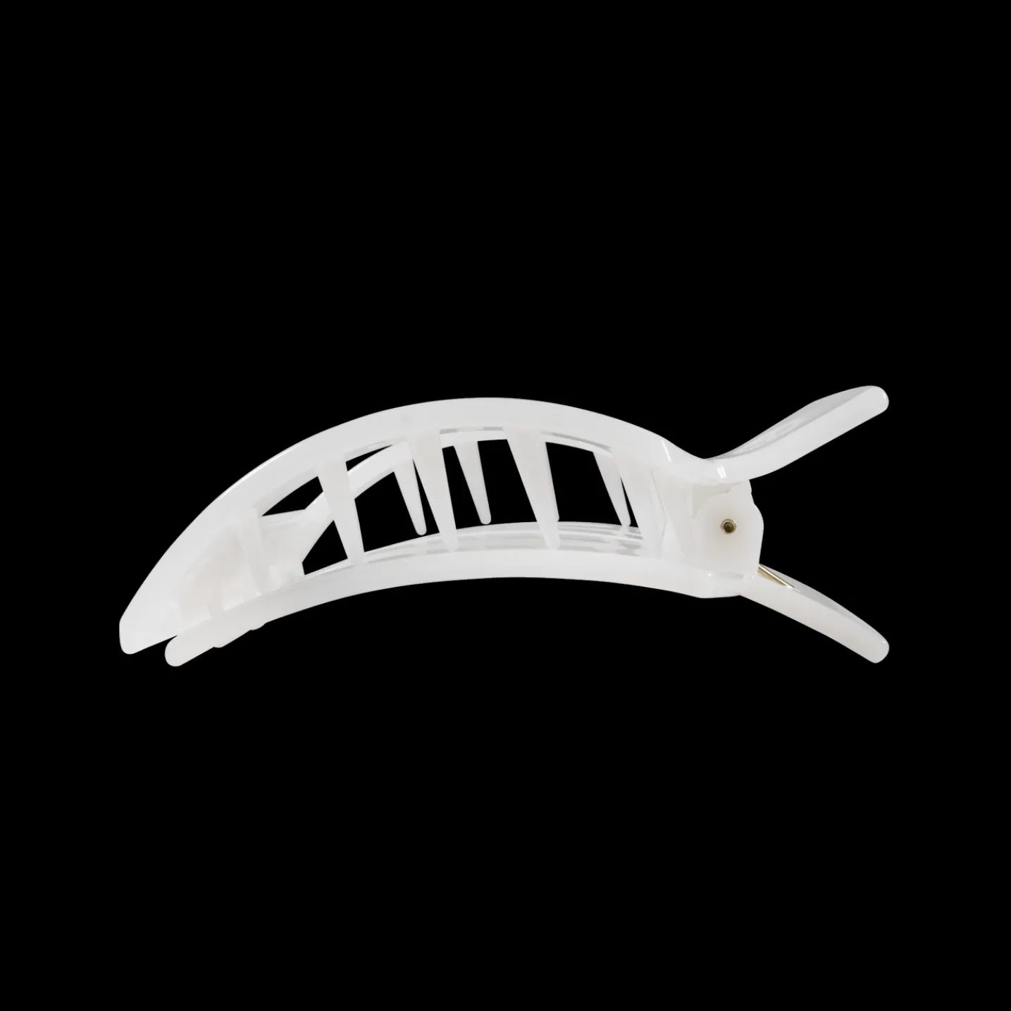 Coconut White Small Flat Square Hair Clip