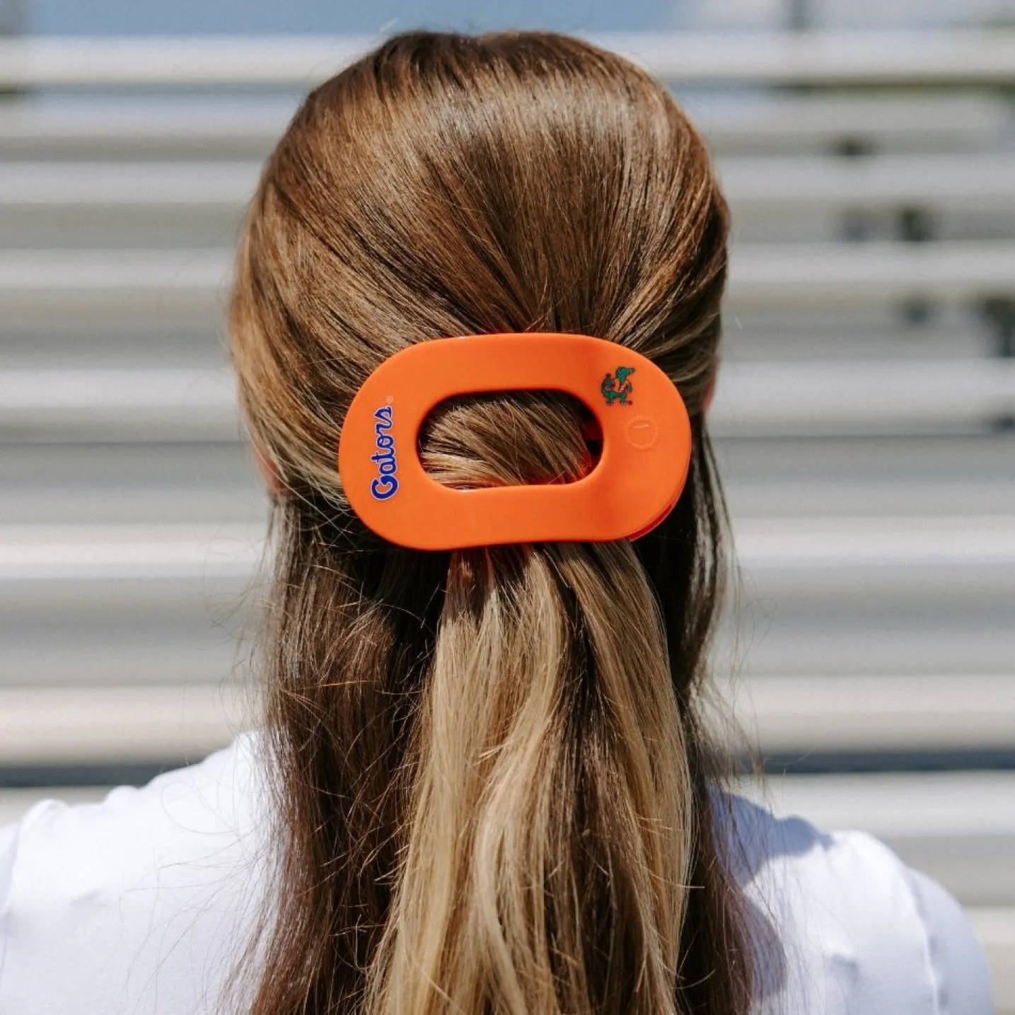 Go Gators! Large Flat Round Hair Clip
