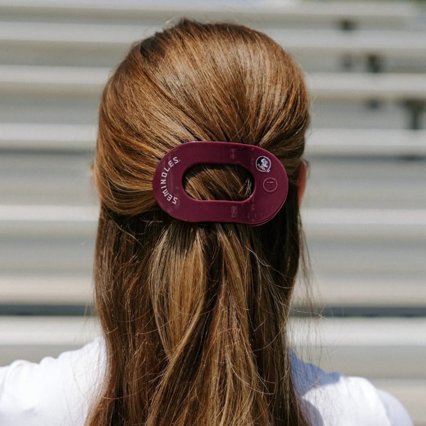 Go Noles! Medium Flat Round Hair Clip