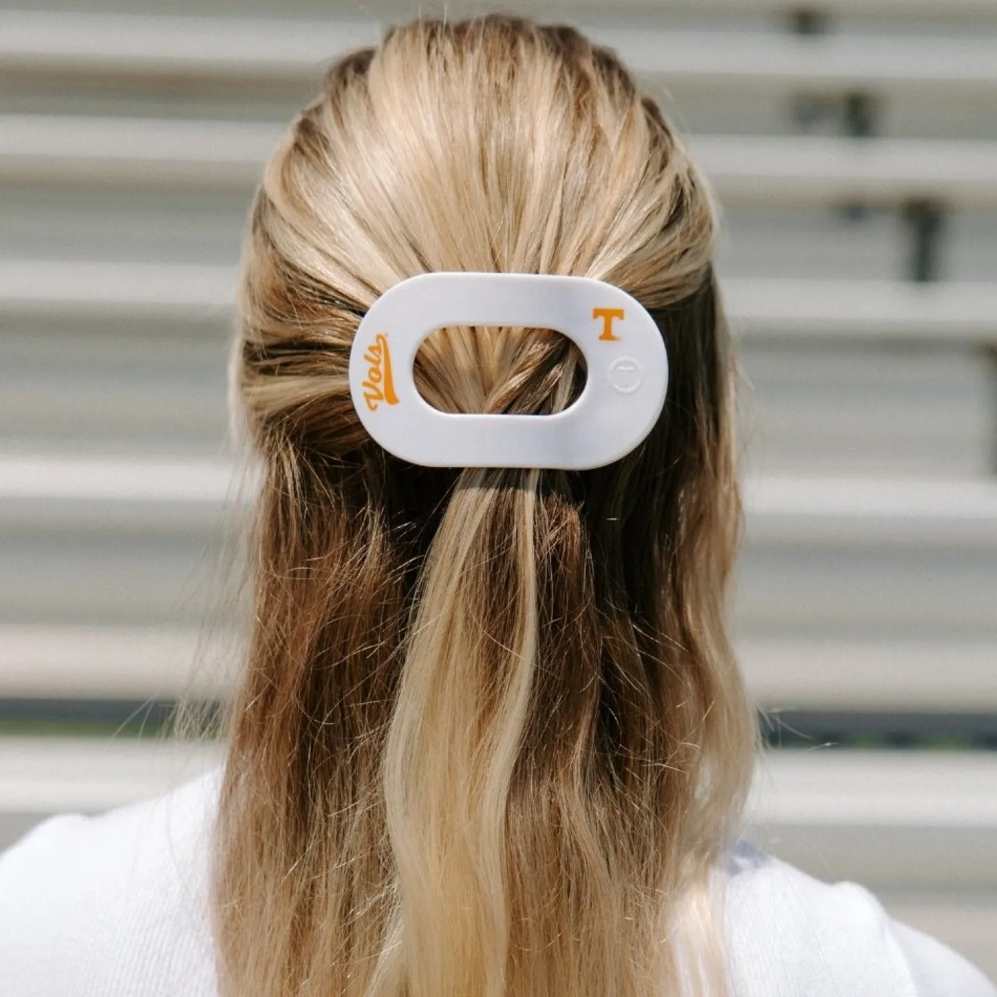 Go Vols! Medium Flat Round Hair Clip