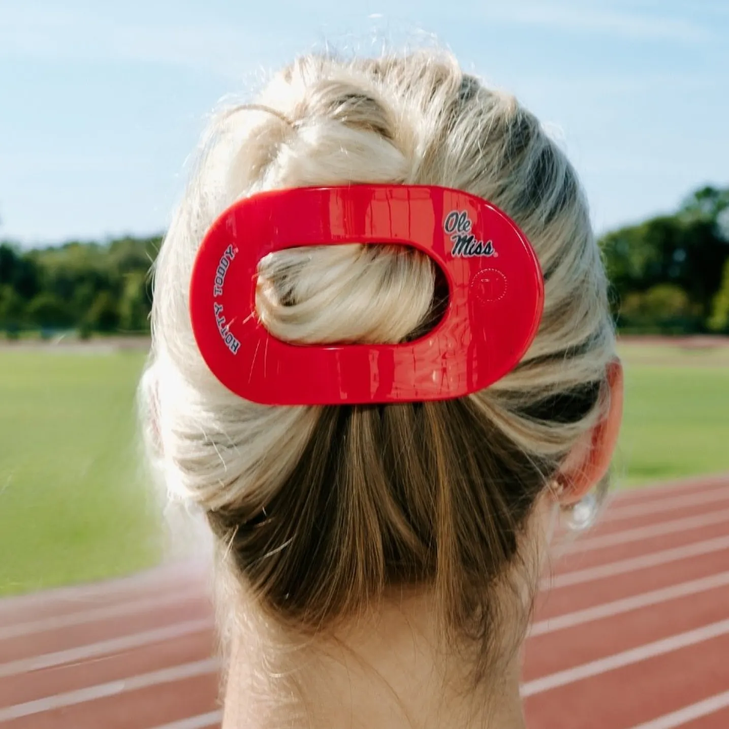 Hotty Toddy! Large Flat Round Hair Clip