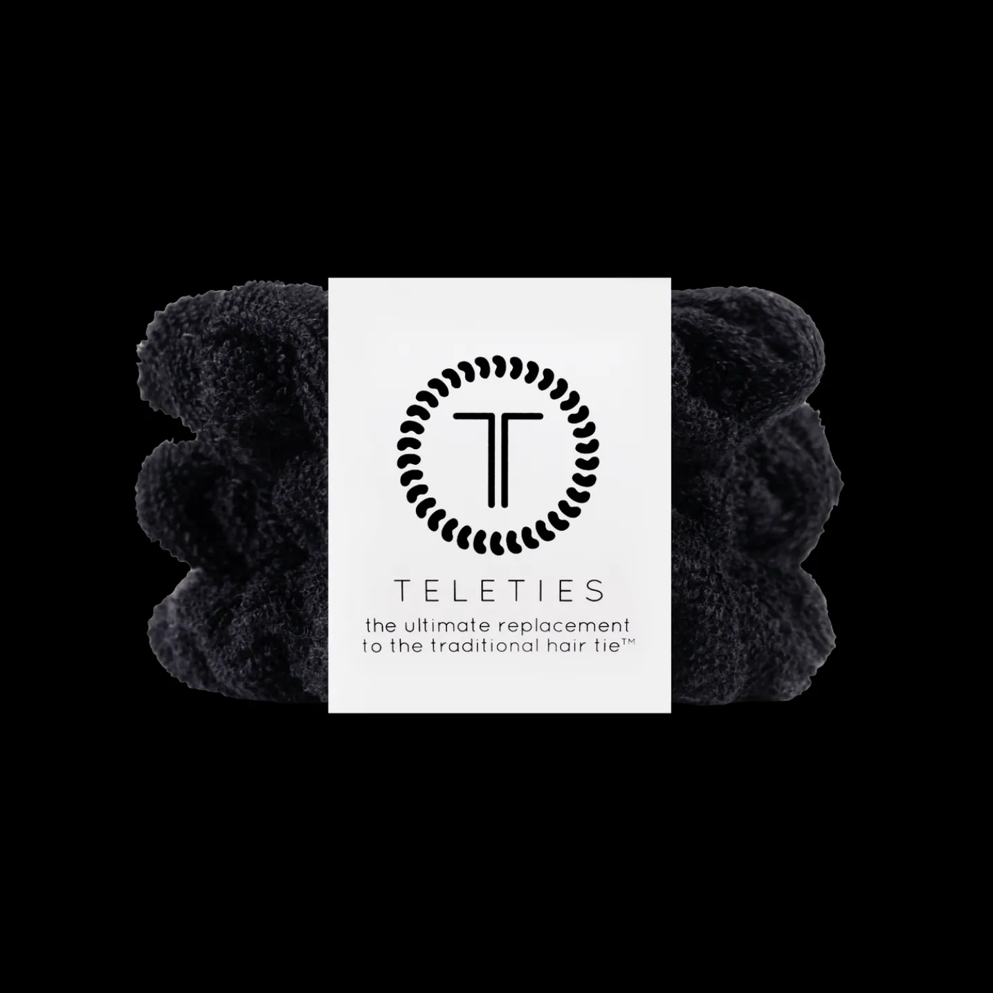 Jet Black Large Towel Scrunchies
