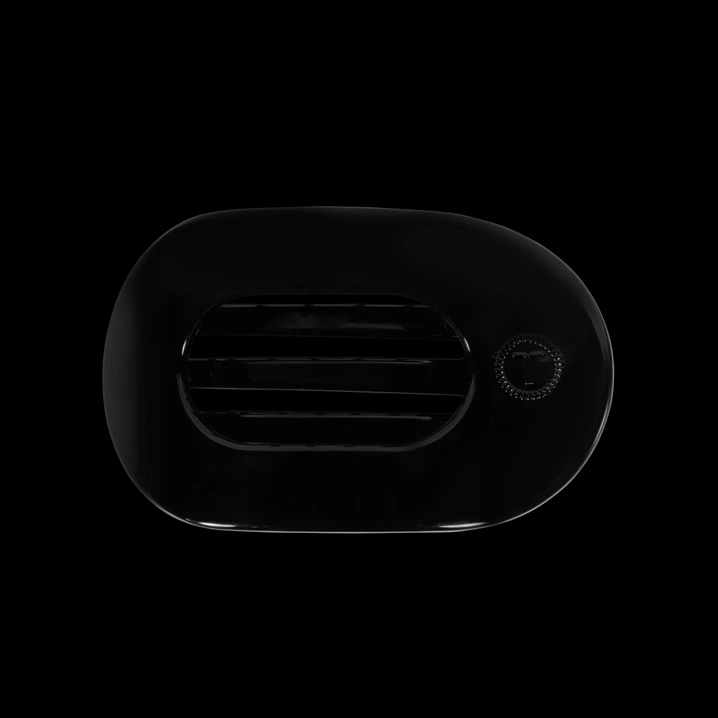 Jet Black Small Flat Round Hair Clip