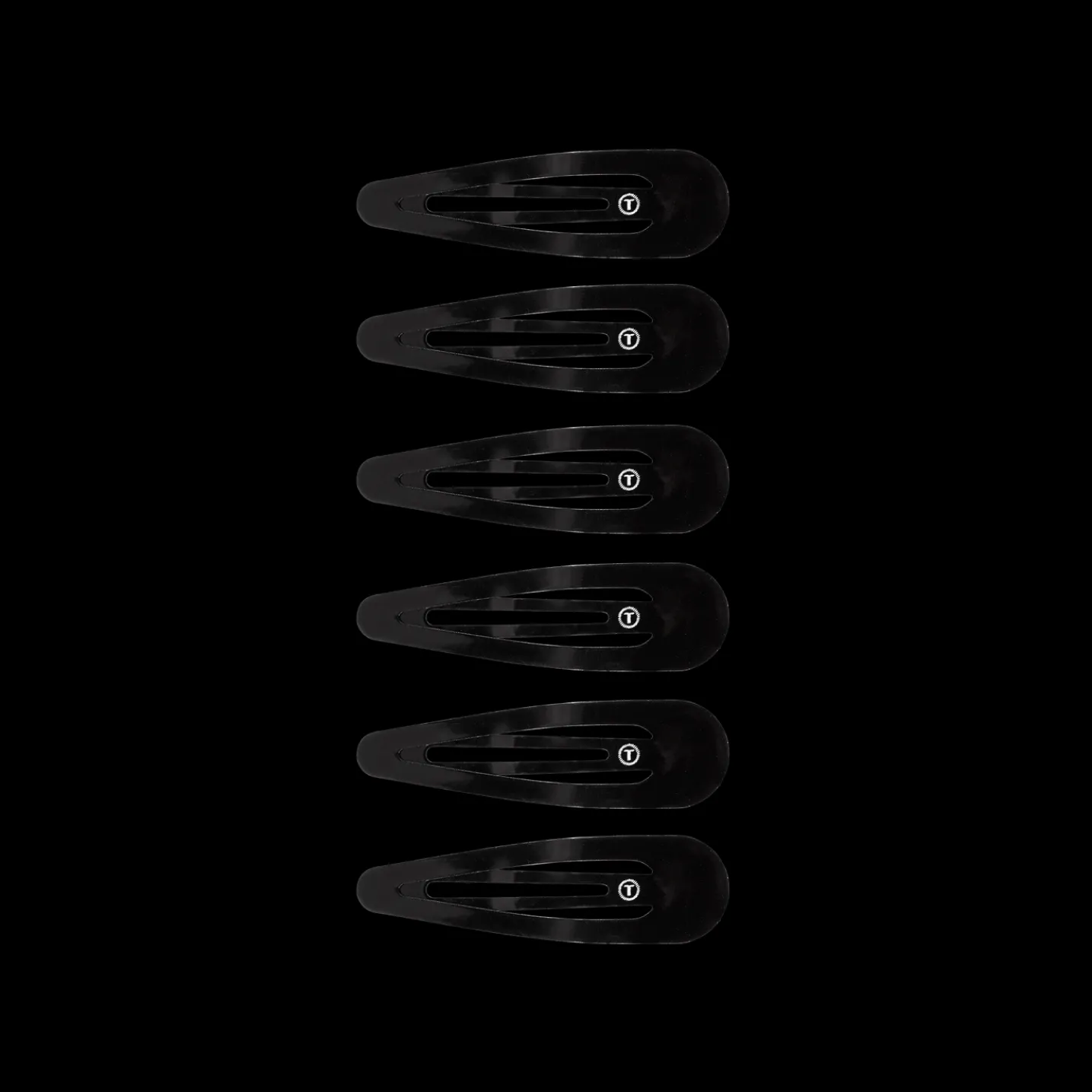 Jet Black Snap Clip (6Ct)