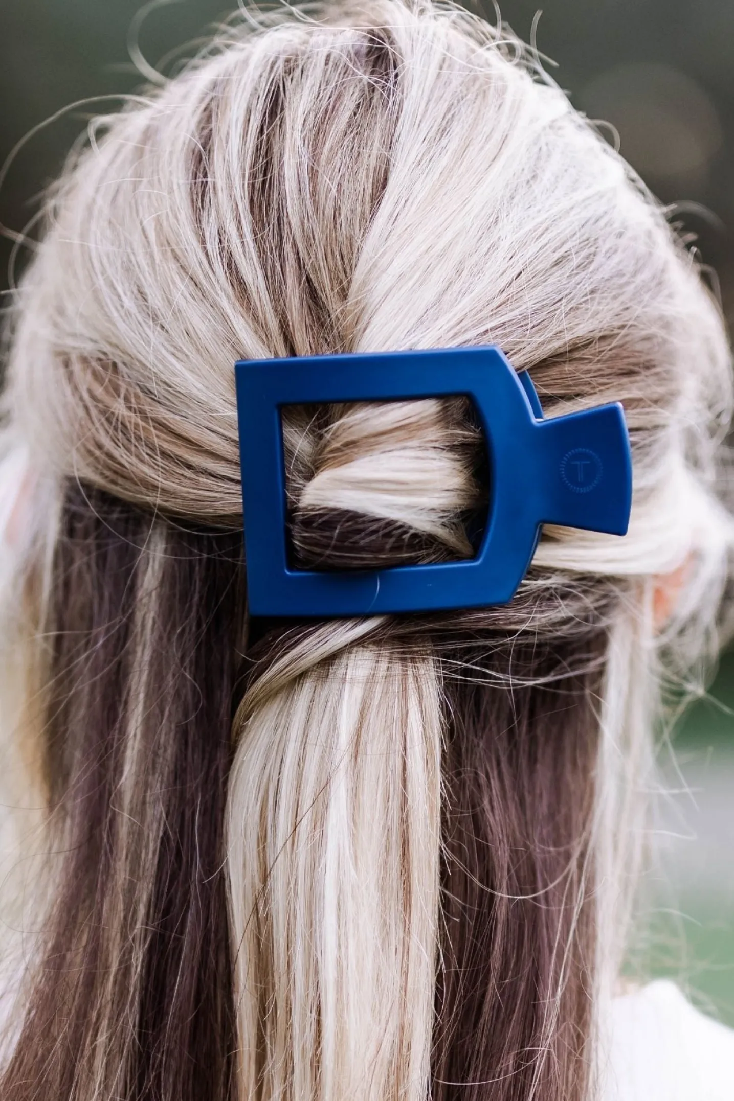 Midnight Rain Medium Flat Square Hair Clip