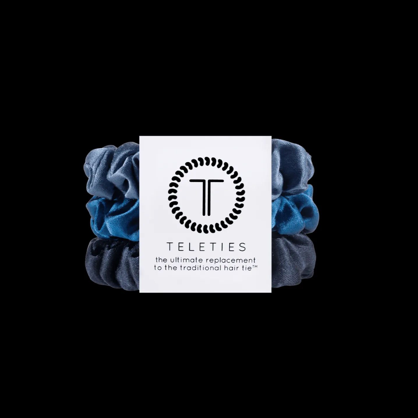 Midnight Rain Small Silk Scrunchies