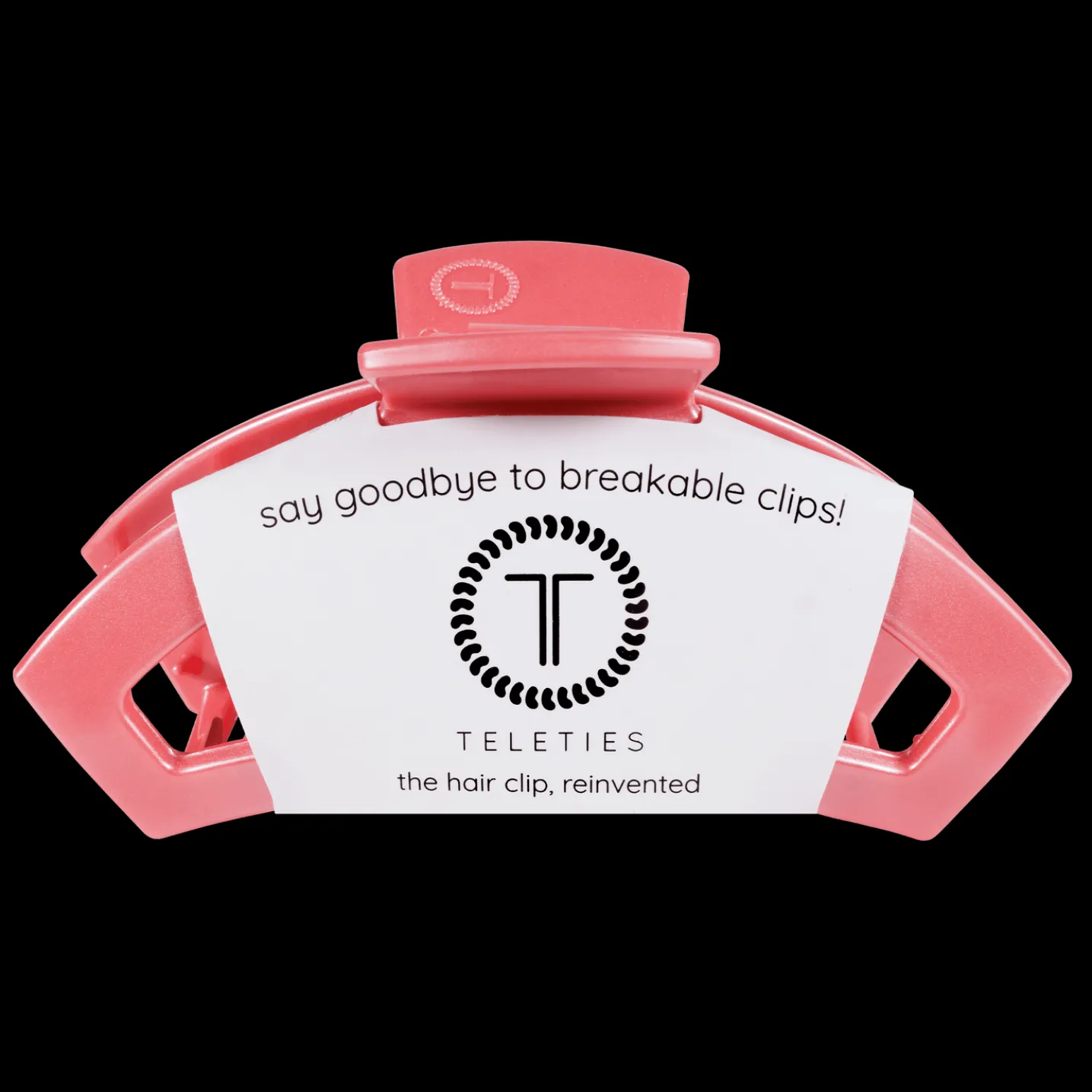 Open Calming Coral Large Claw Hair Clip