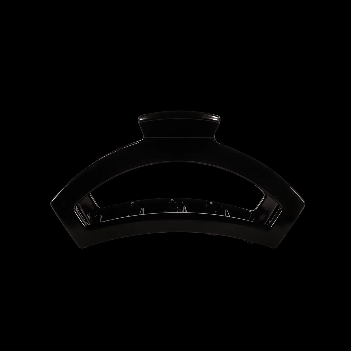 Open Jet Black Small Claw Hair Clip