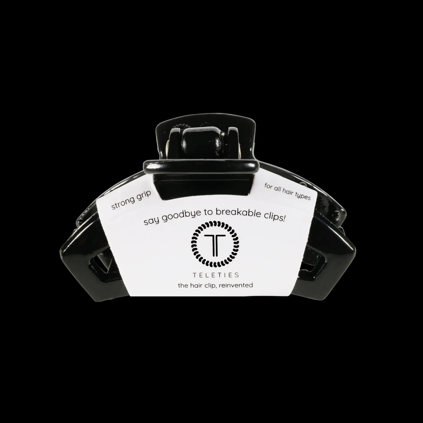 Open Jet Black Tiny Claw Hair Clip