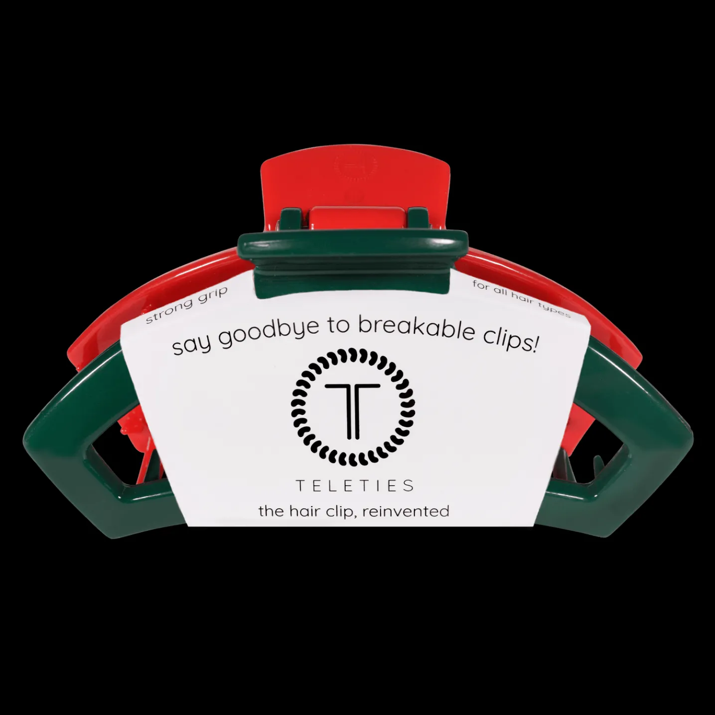 Open Red And Green Large Claw Hair Clip