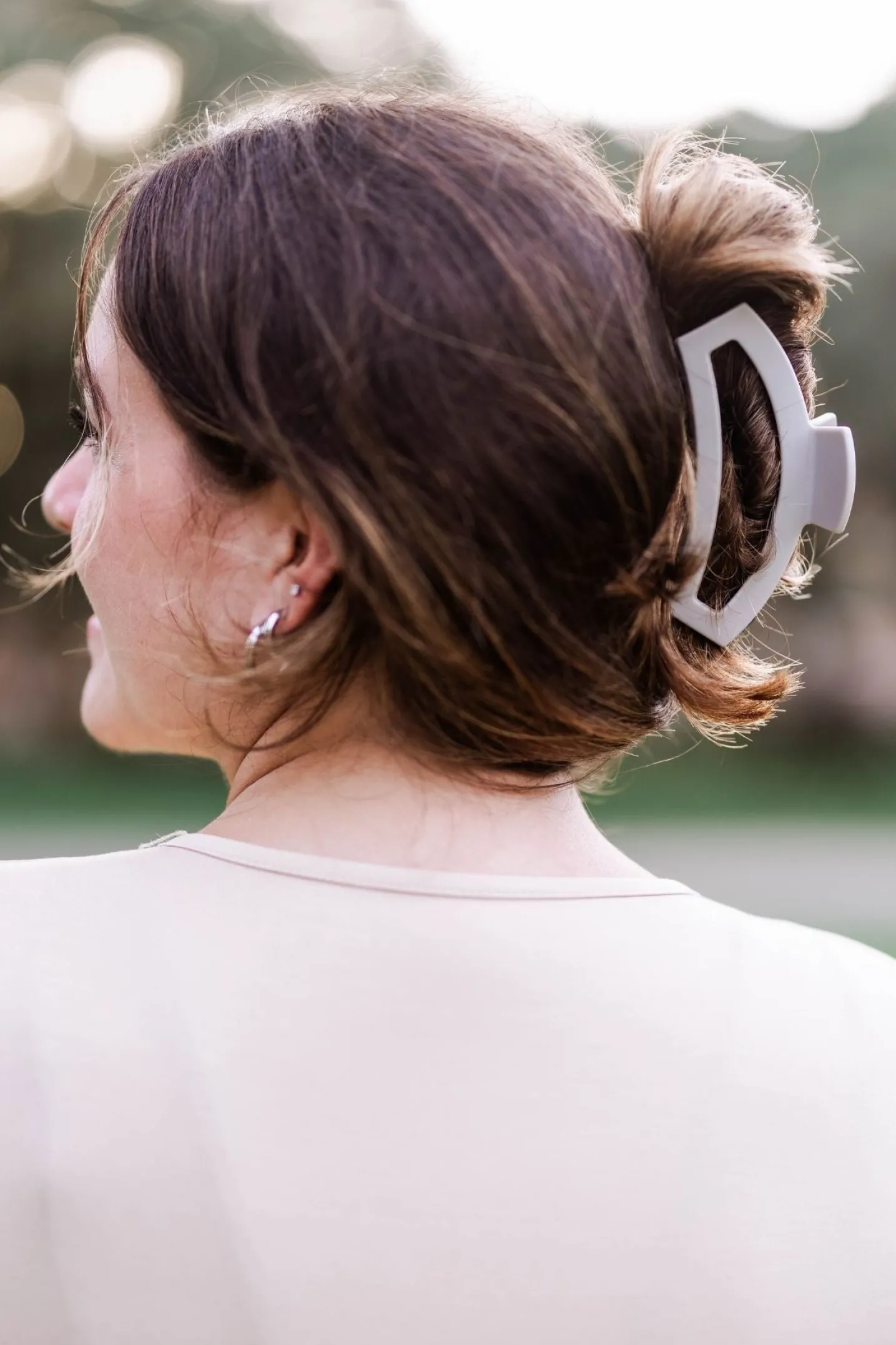 Open Silver Flames Large Claw Hair Clip