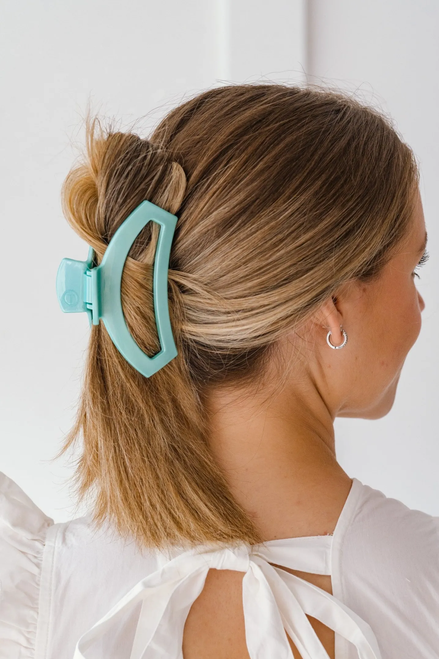Open Totally Turquoise Large Claw Hair Clip