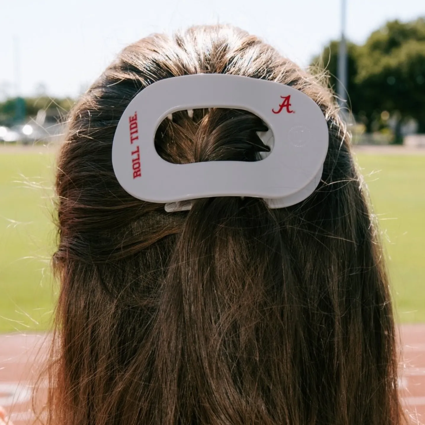 Roll Tide! Medium Flat Round Hair Clip