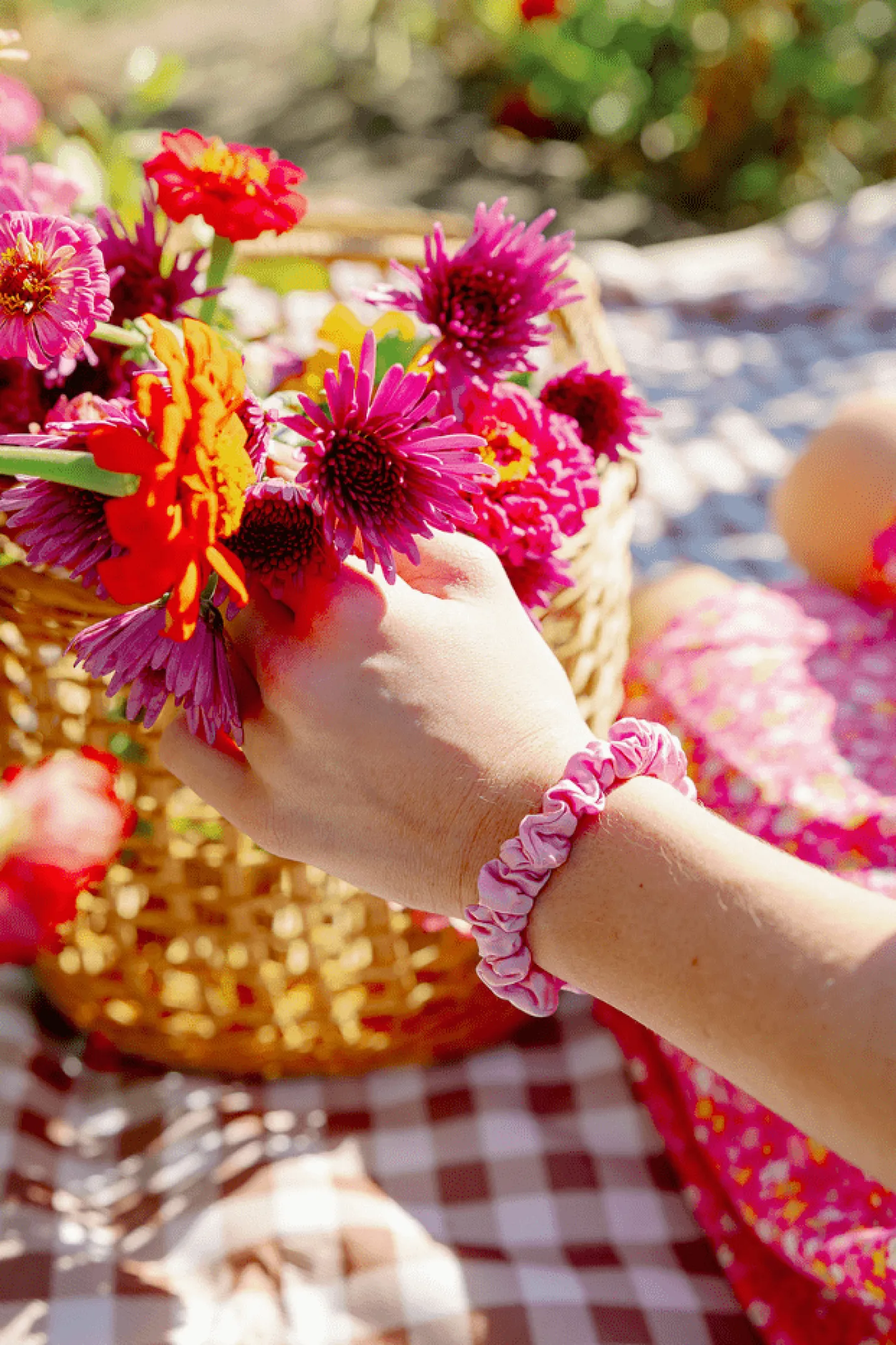 Rose All Day Small Silk Scrunchies