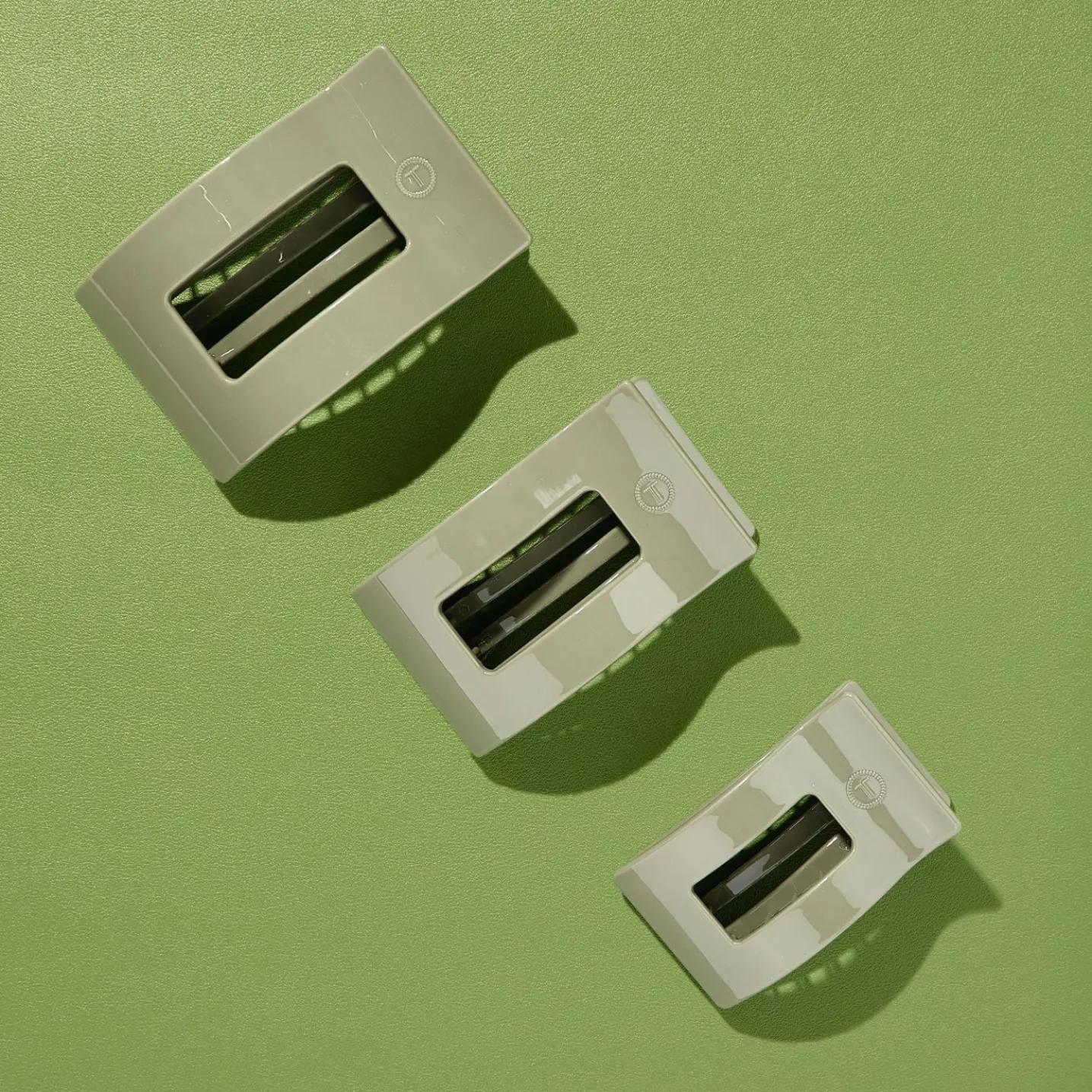 Sage it ain't so Large Flat Rectangle Hair Clip