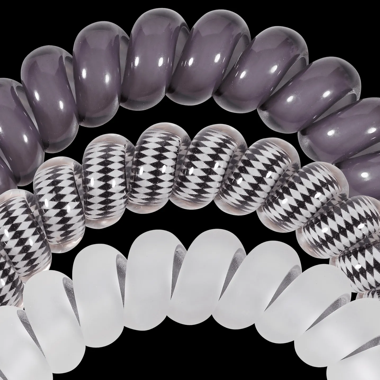 Silver Flames Large Hair Ties