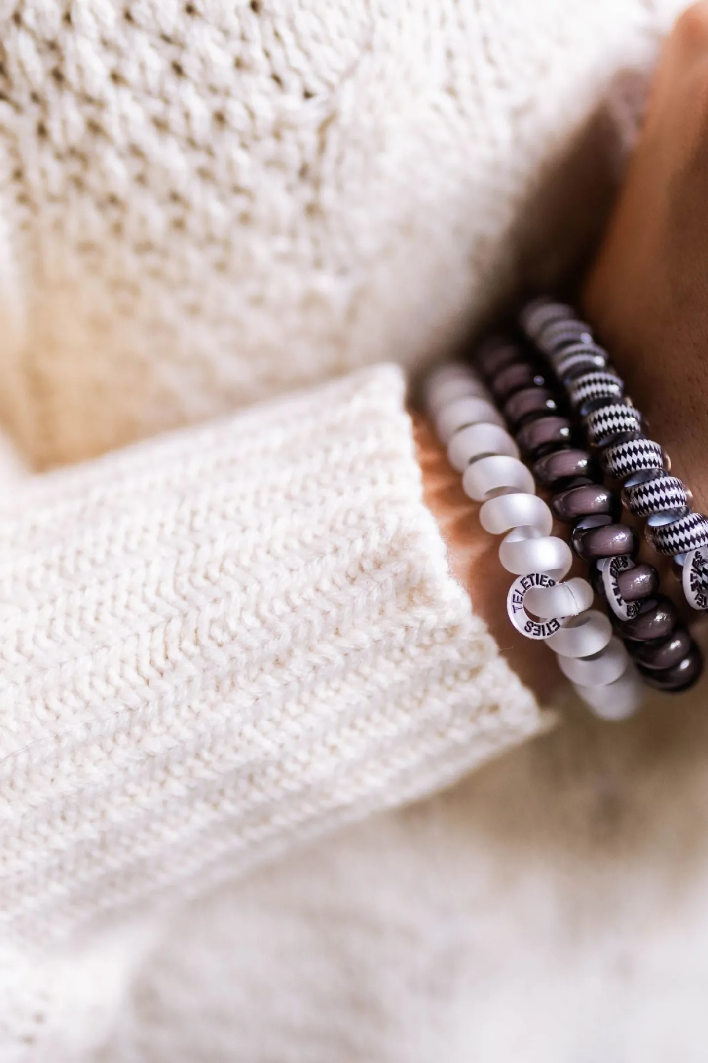 Silver Flames Large Hair Ties