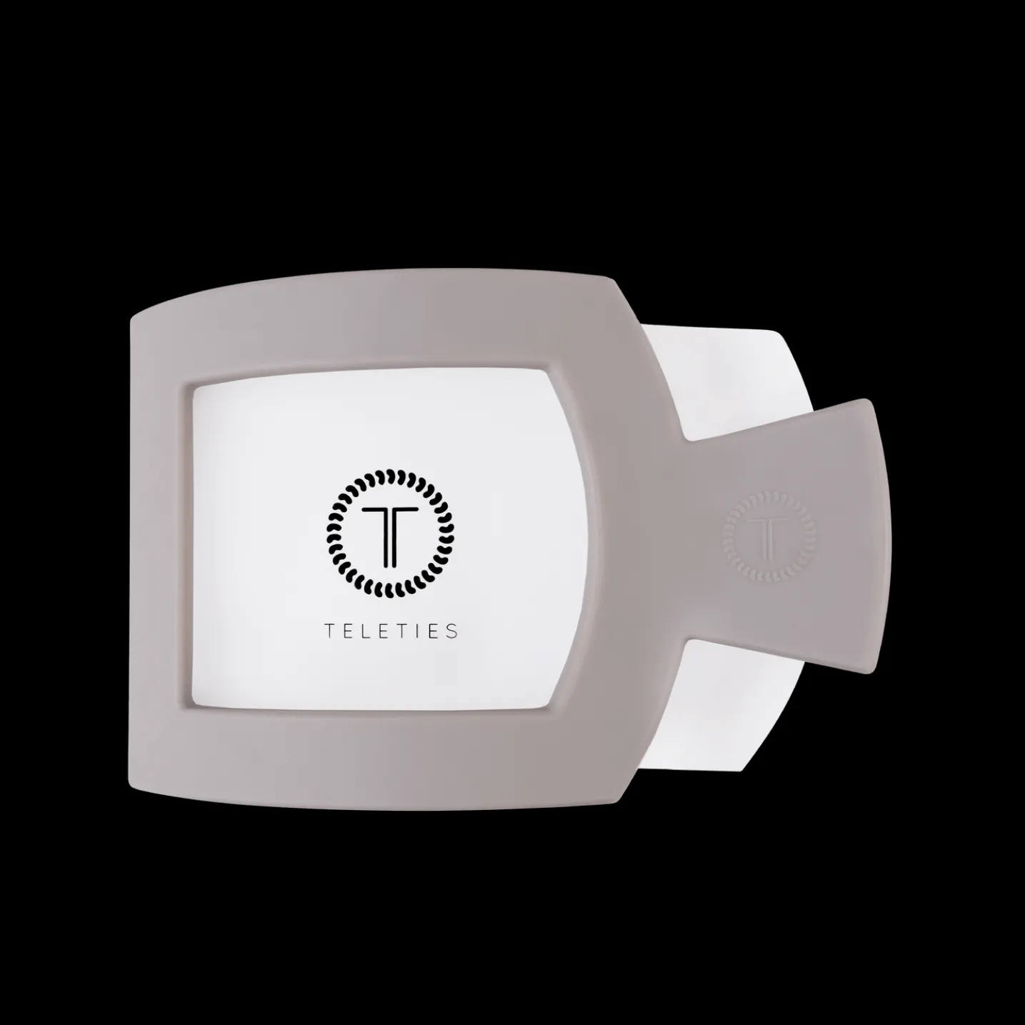 Silver Flames Large Flat Square Hair Clip