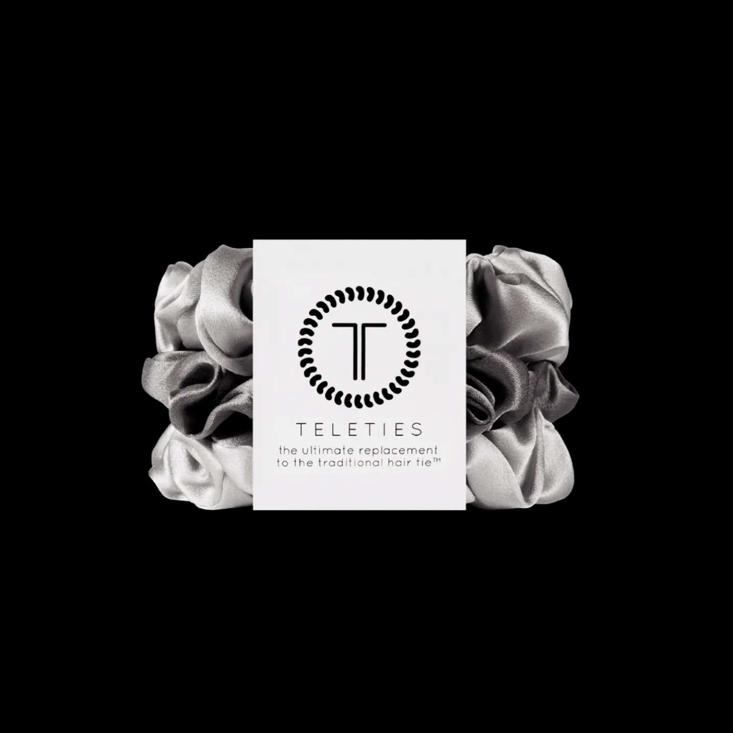 Silver Flames Small Silk Scrunchies