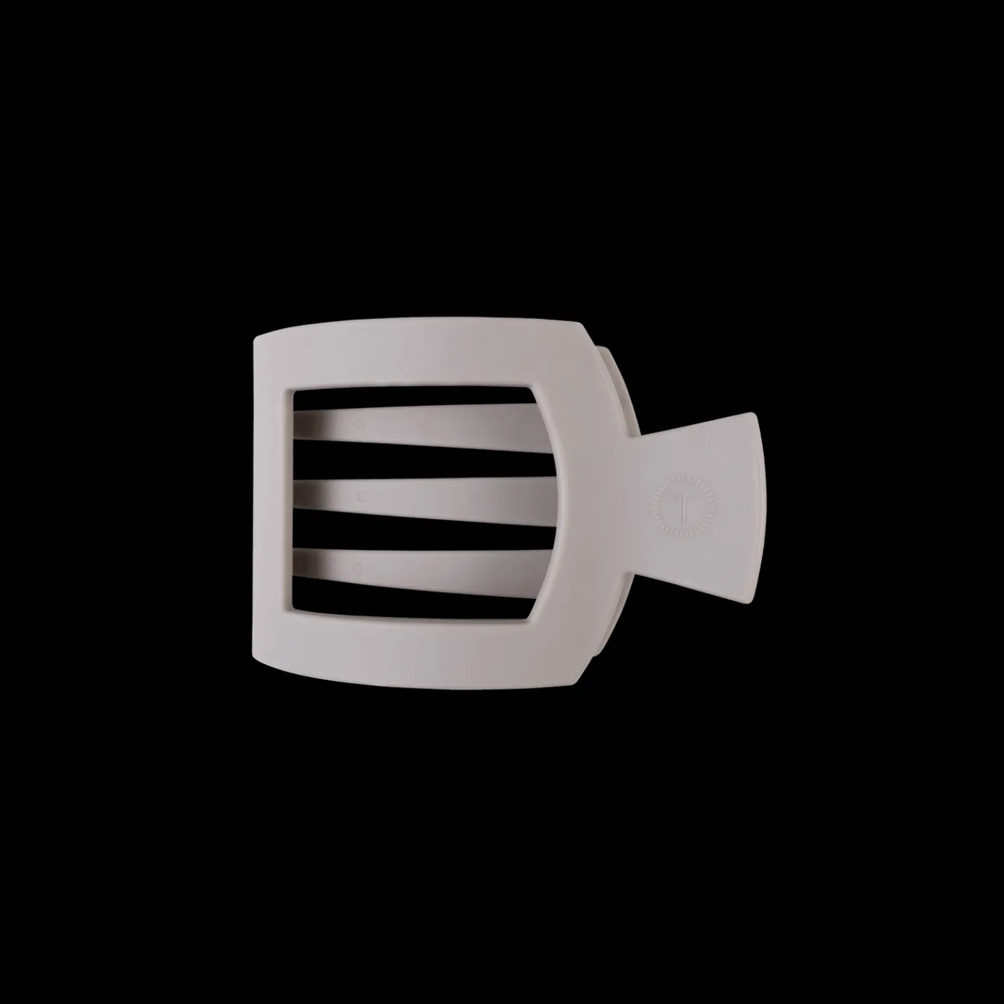Silver Flames Small Flat Square Hair Clip