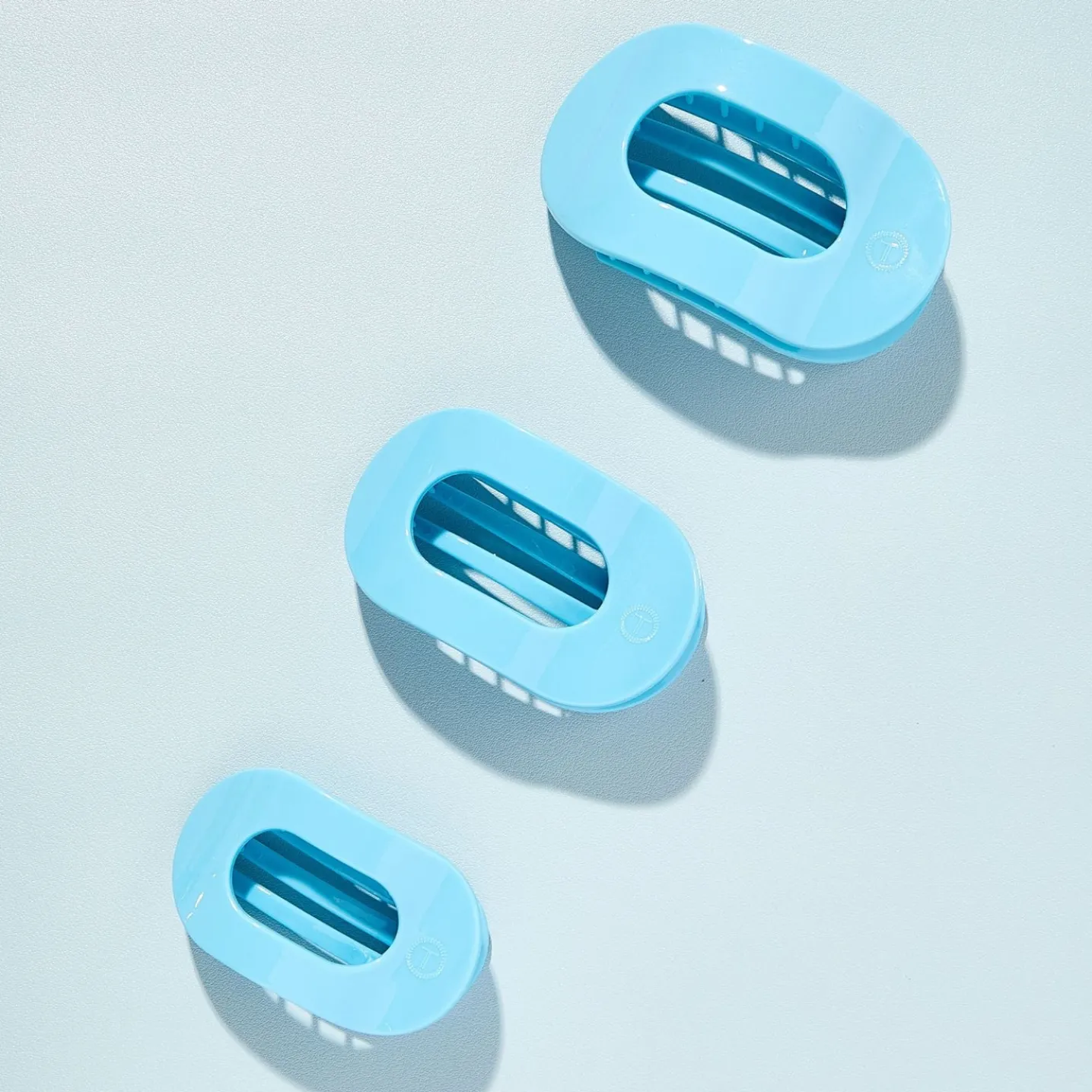 Summer Sky Large Flat Round Hair Clip