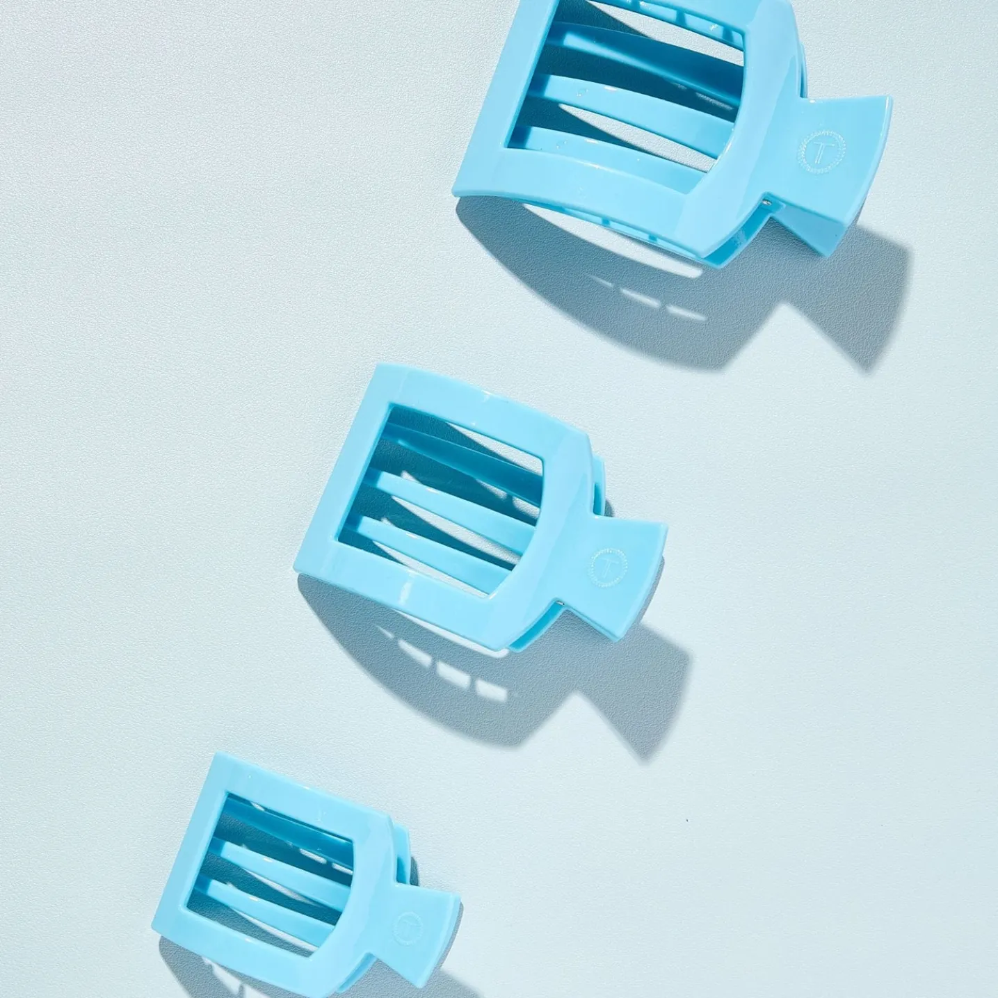 Summer Sky Small Flat Square Hair Clip