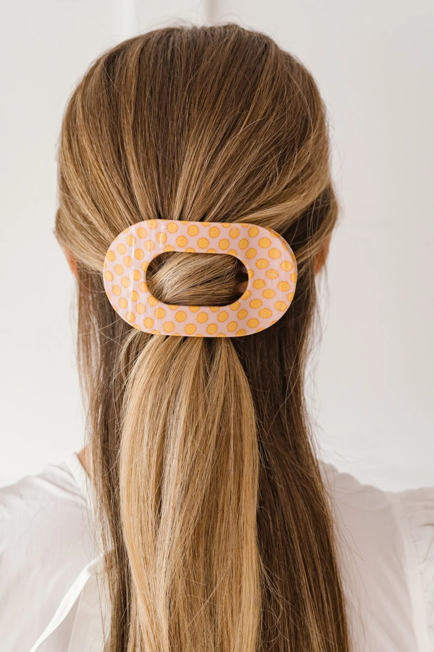 Sunny Days Ahead Large Flat Round Hair Clip