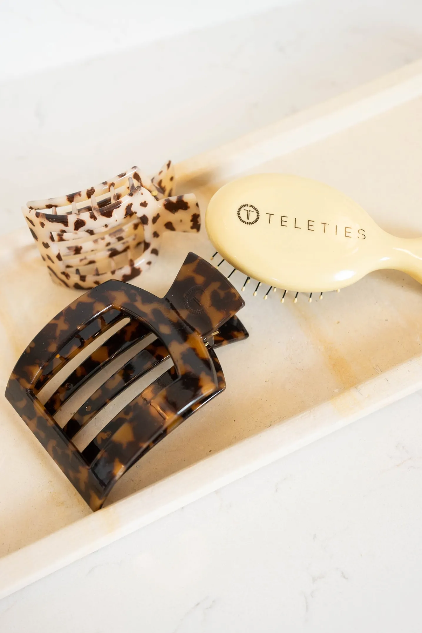 Tortoise Large Flat Square Hair Clip