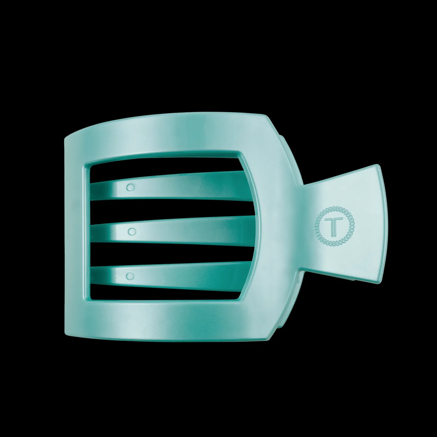 Totally Turquoise Large Flat Square Hair Clip